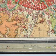 Antique Paris Wall Map by Westermann