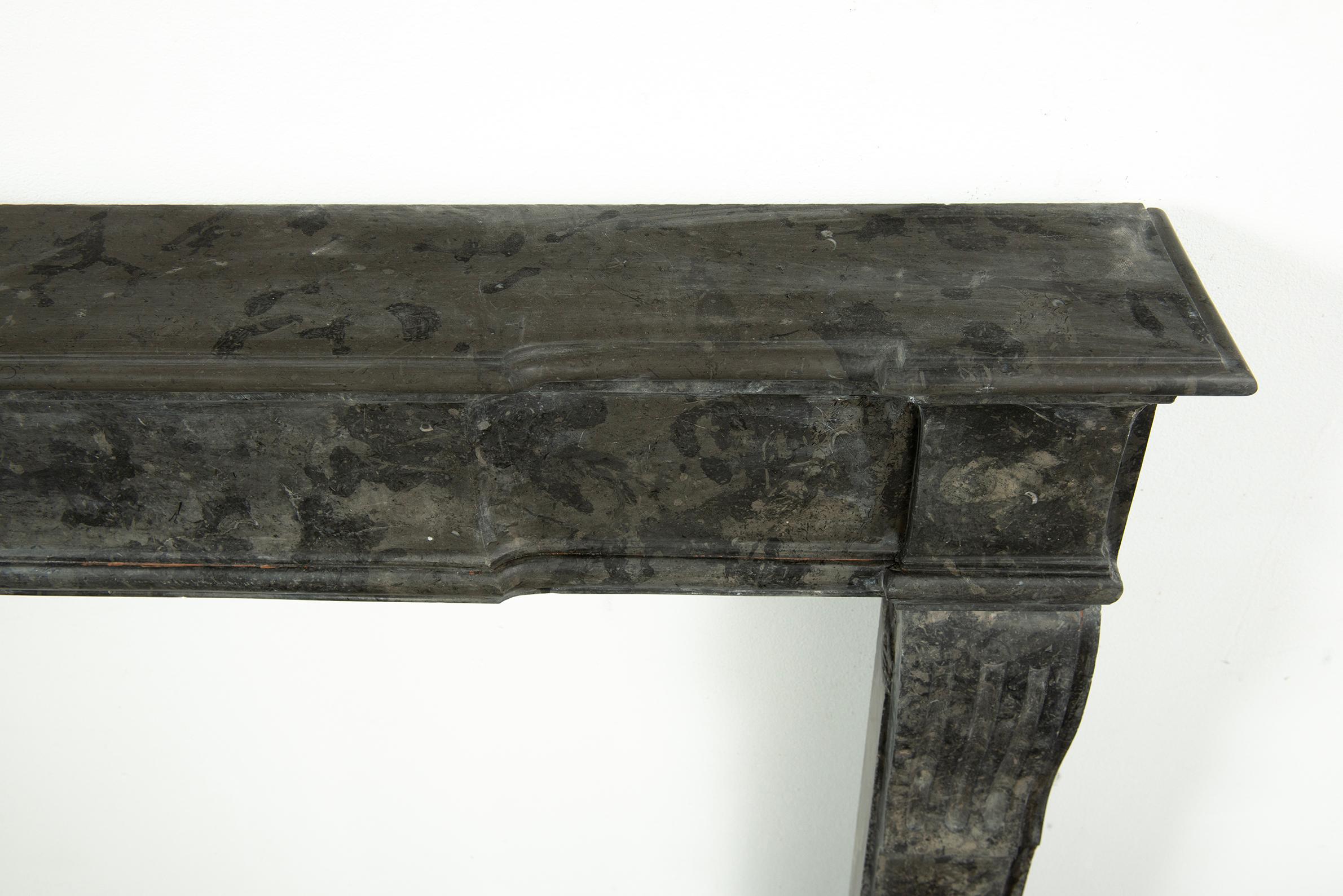 Limestone Antique Parisian Louis XVI Fireplace Mantel For Sale