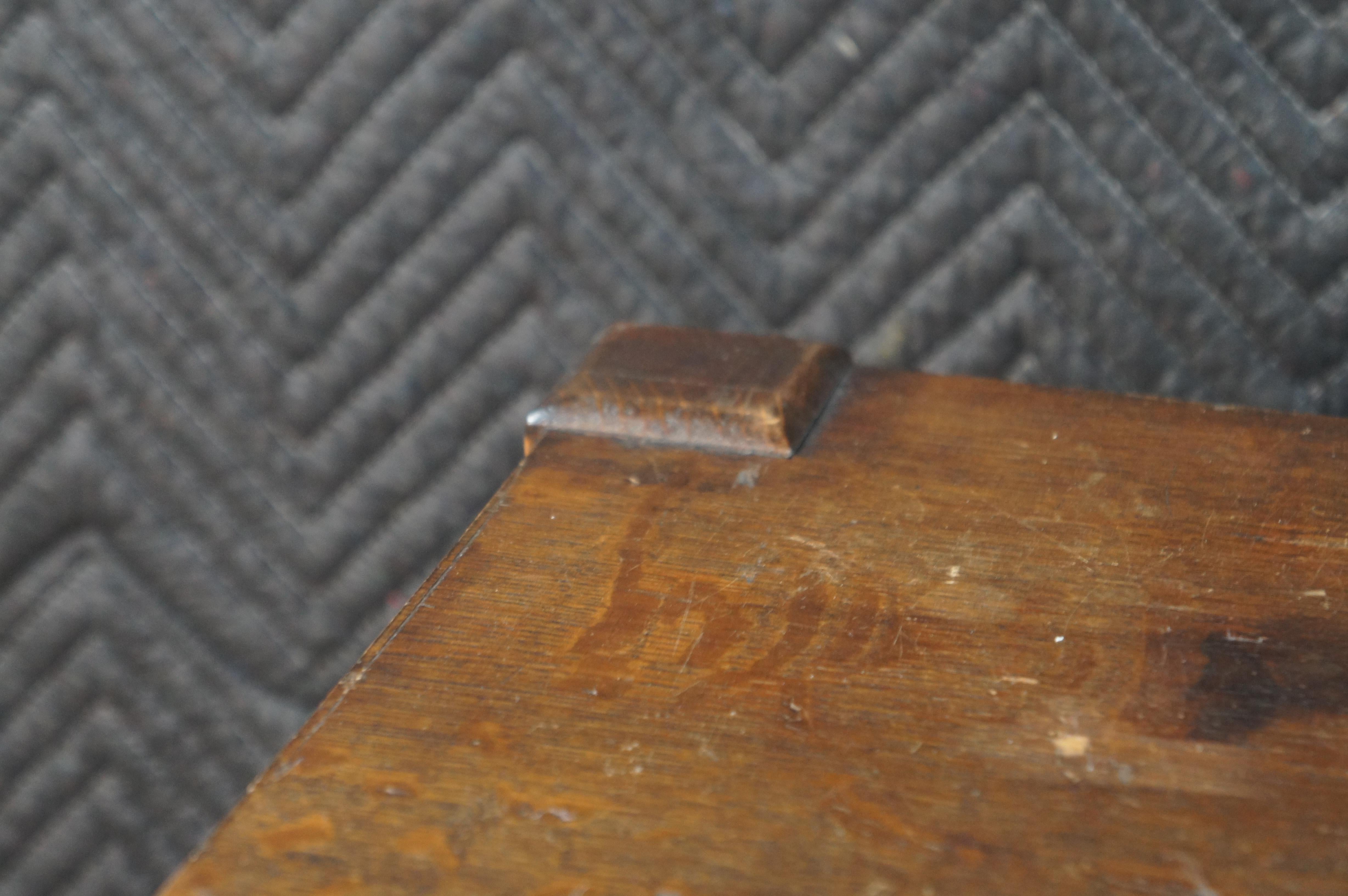 Antique Park Furniture Quartersawn Oak Mission Arts Crafts Library Table Desk For Sale 2