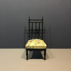 Antique Parlor Chair with Nobilis Floral Fabric