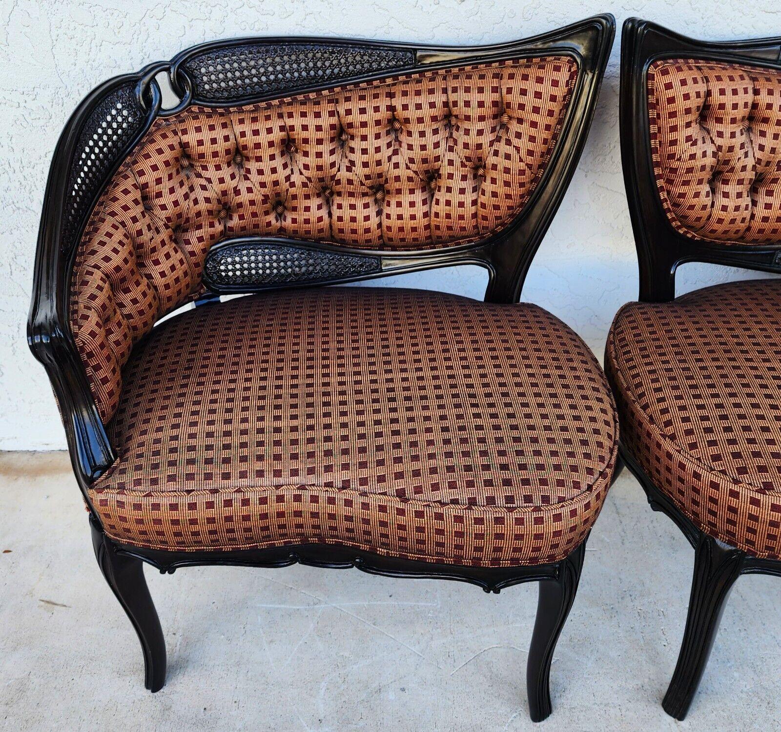 Caning Antique Parlor Chairs Art Nouveau Pair