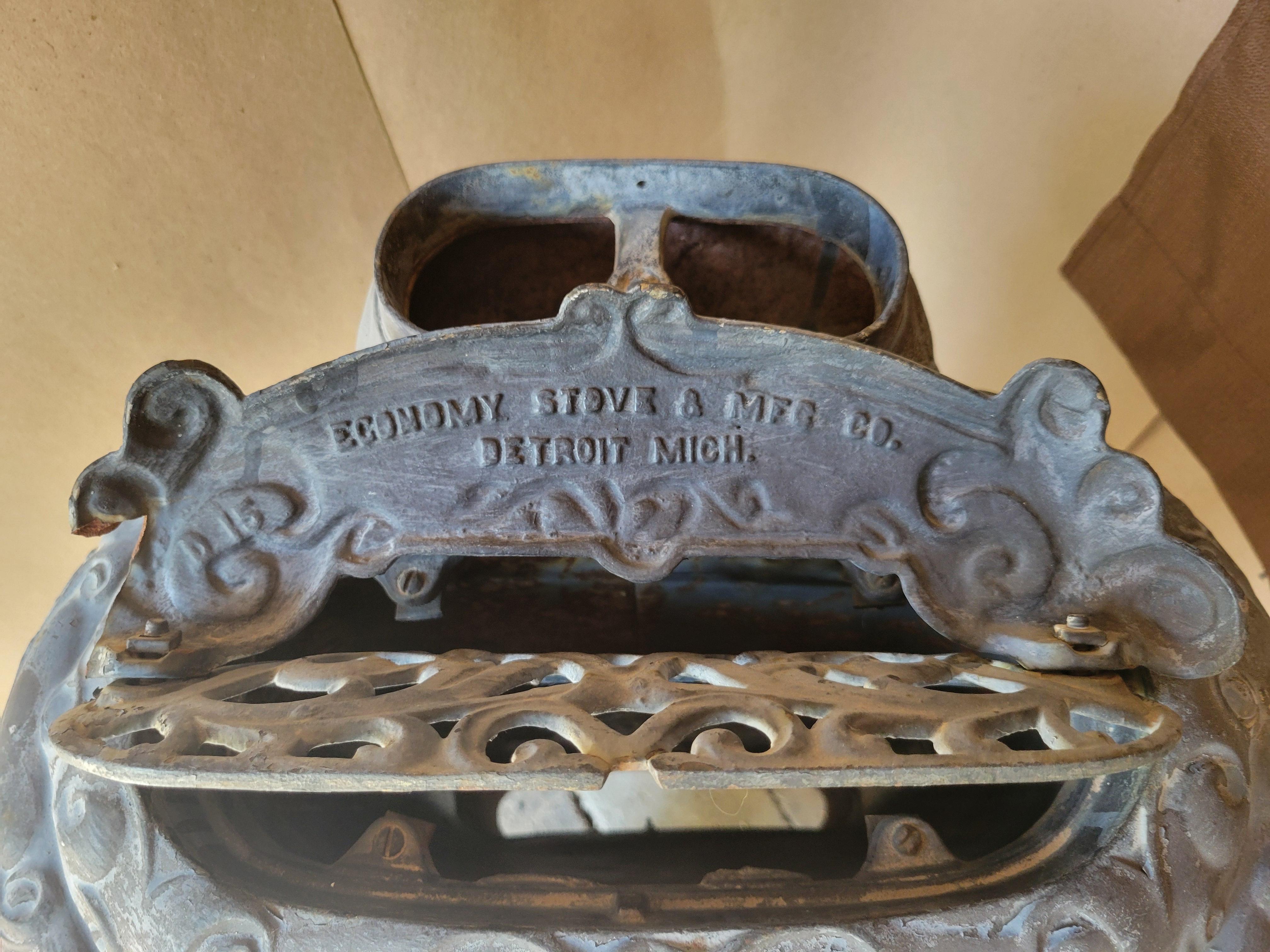 Antique Parlor Gas Stove - Heater by Economy Stove & Mfg Co., Michigan 1
