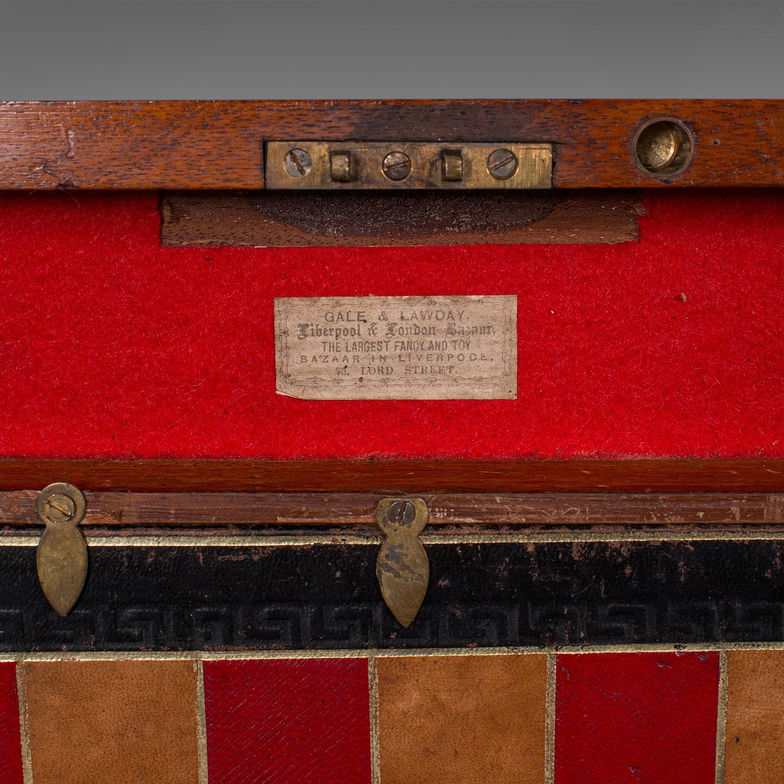 Antique Parlour Games Compendium, English, Gaming Box, Chess, Cards, Victorian For Sale 6