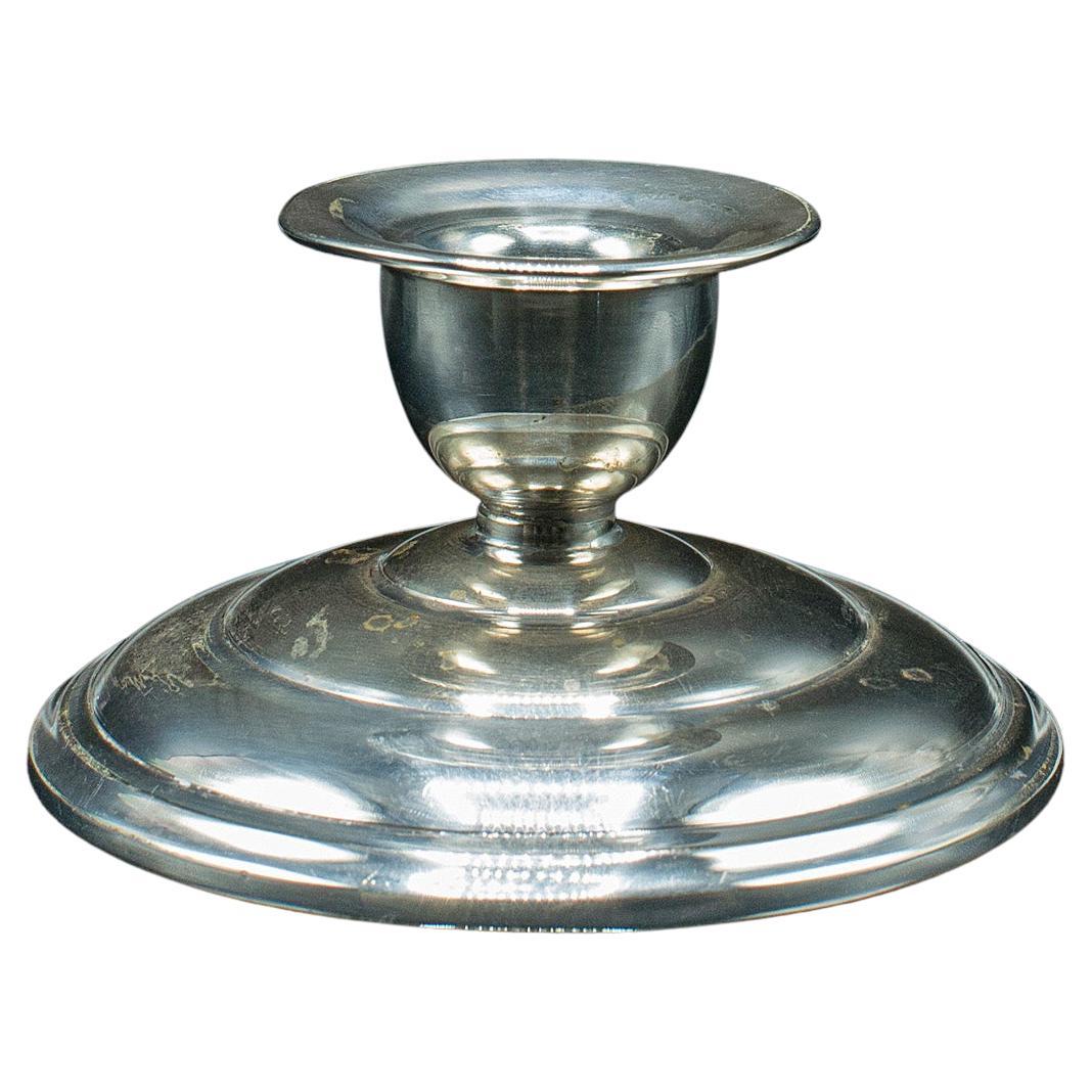 Antique Parson's Candle Holder, English Silver Plate Nozzle, Ink Well, Victorian For Sale