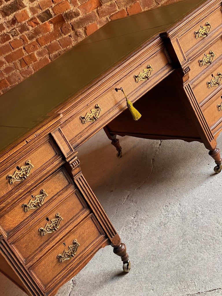 Antique Partners Desk Oak 19th Century Victorian, circa 1850 at 1stDibs partners desk antique