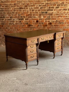 Antique Bureau d'associé Chêne 19ème siècle Victorien:: circa 1850