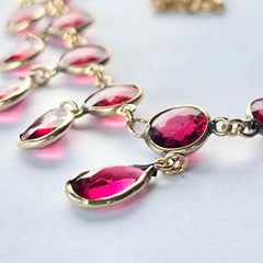 Collier à franges en pâte et or 9 carats d'antiquités