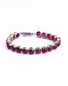 Antique Paste and Silver Bracelet