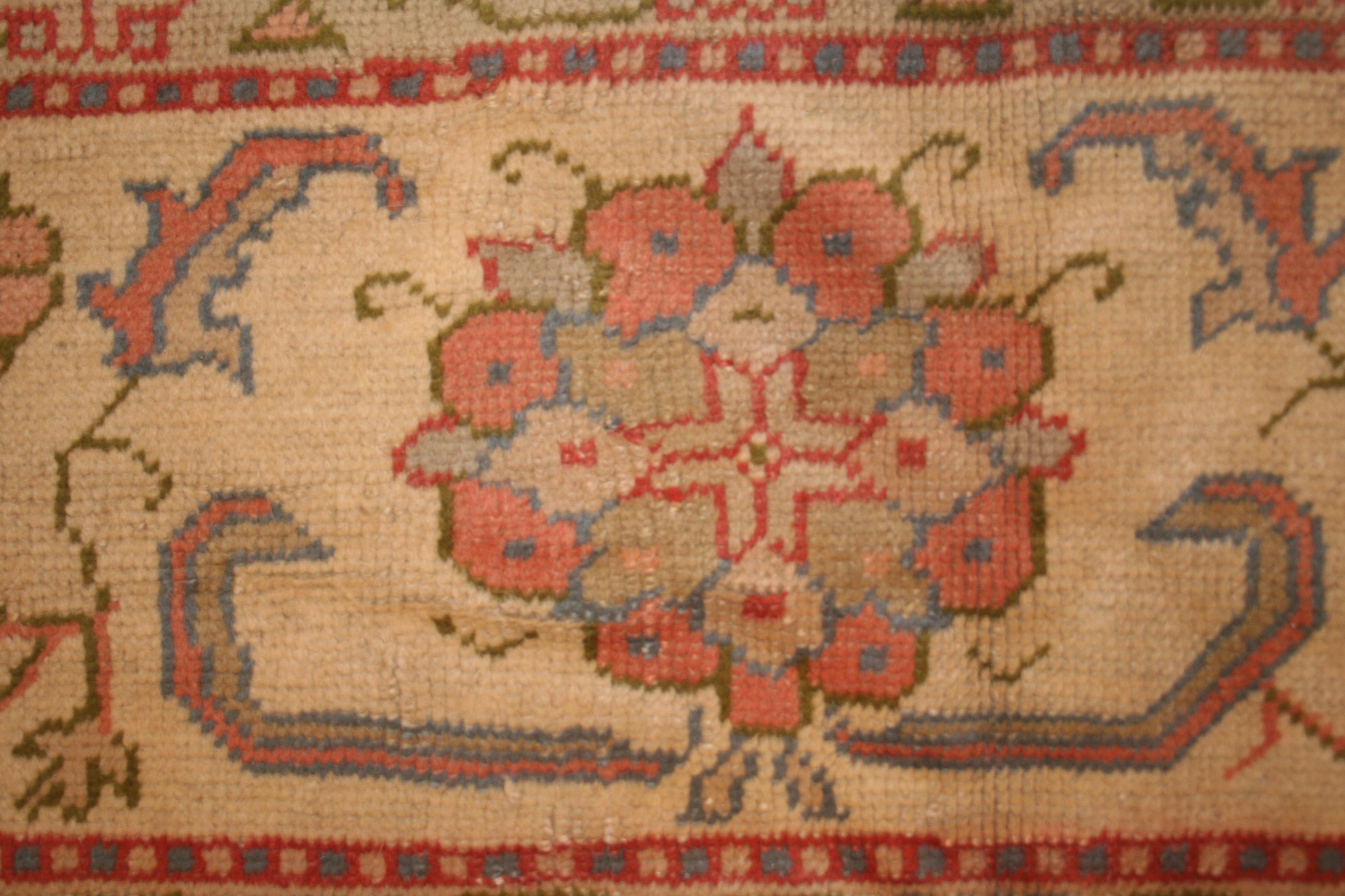 Wool Antique Pastel Coloured Turkish Oushak Rug For Sale