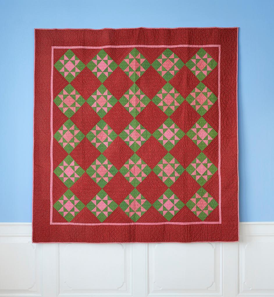 USA, 1880s

‘Ohio Star’ antique patchwork quilt.

Measures: H 196 x W 193 cm.