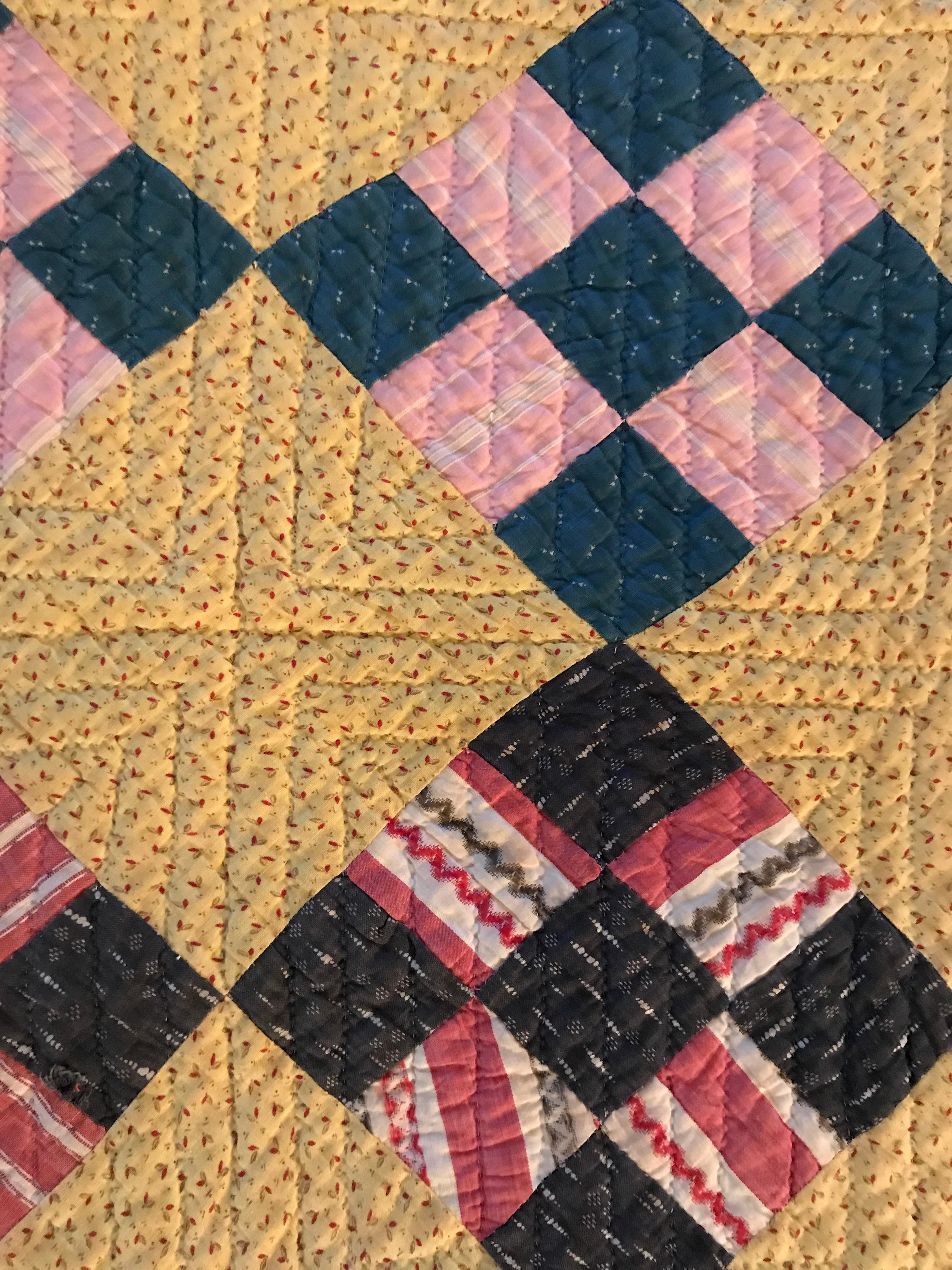 Folk Art Antique Patchwork Quilt