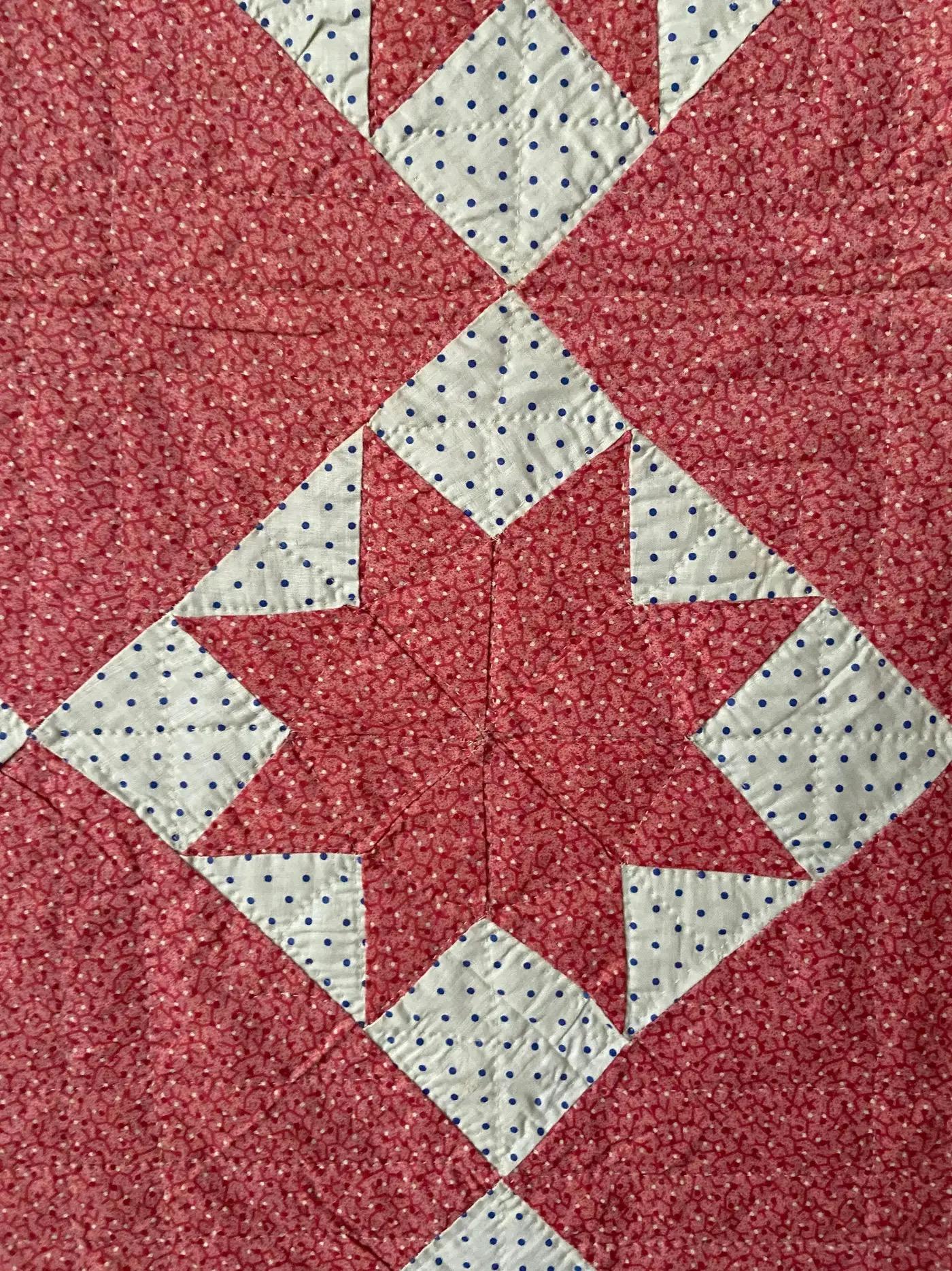 pink and white quilts