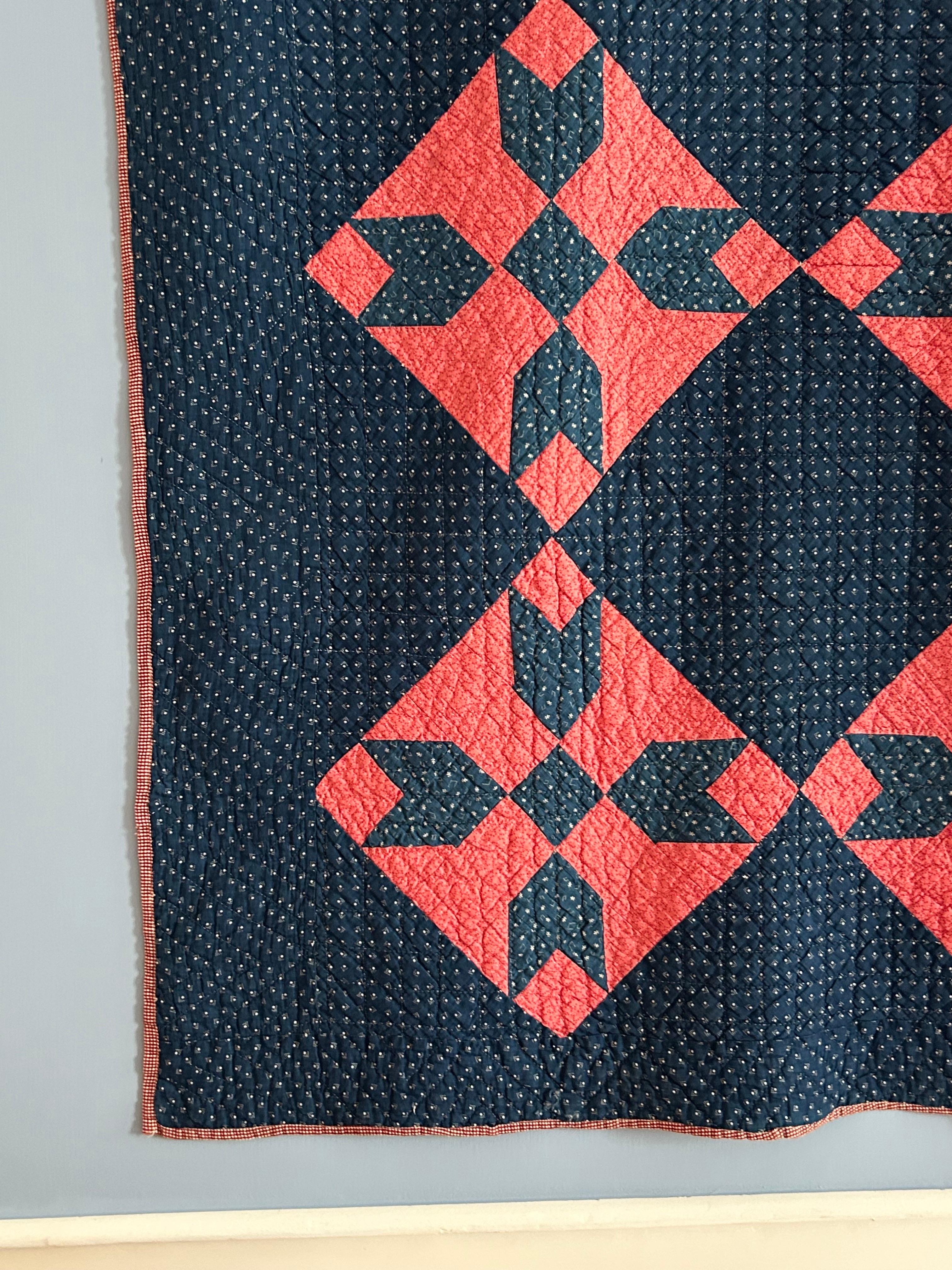 Patchwork Quilt ancien en patchwork 