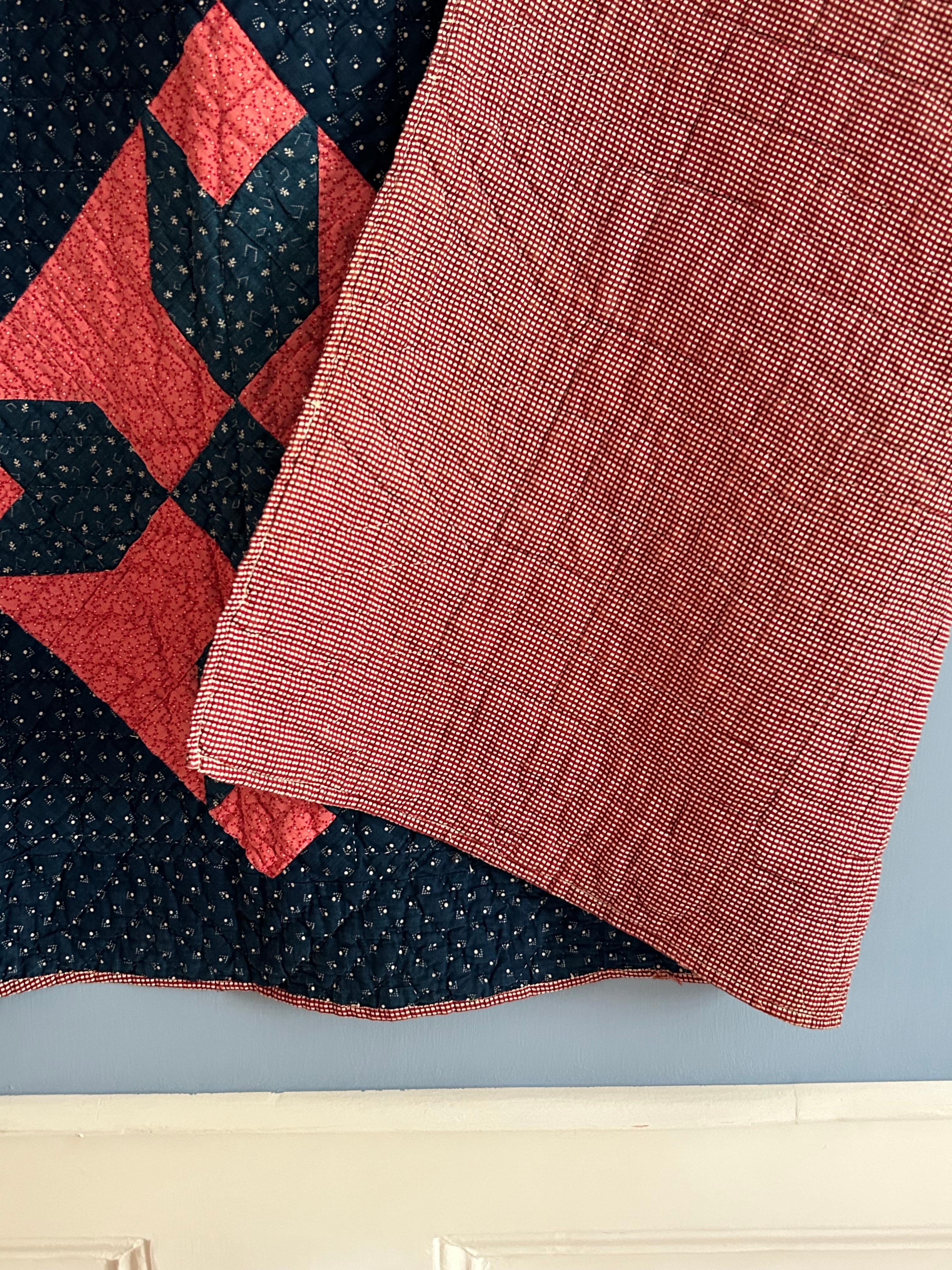 Quilt ancien en patchwork 