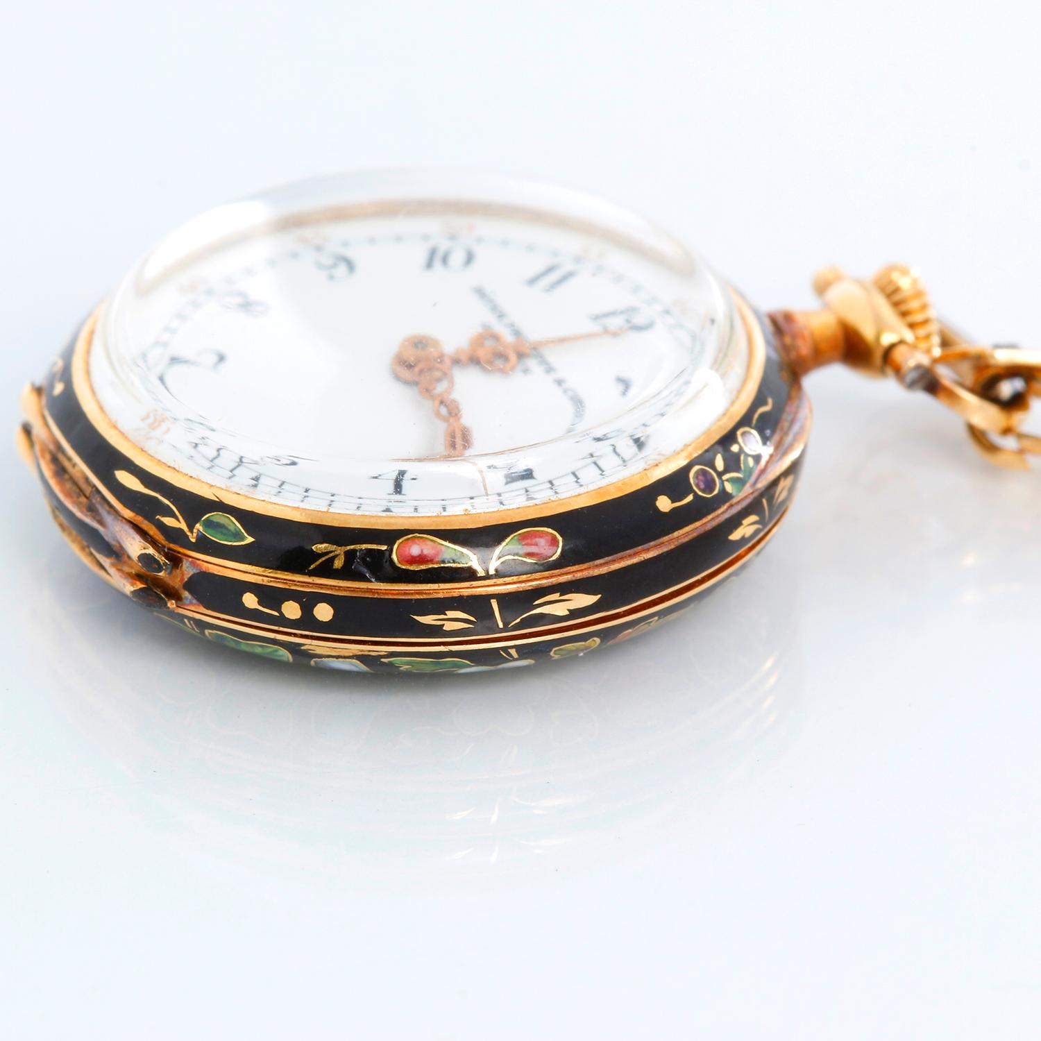 Antike Patek Philippe Taschenuhr mit offenem Zifferblattanhänger, antik im Zustand „Hervorragend“ in Dallas, TX