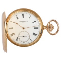 Antiguo Reloj de Bolsillo Patek Philippe de Oro Rosa sin Llave de Palanca Full Hunter C1891