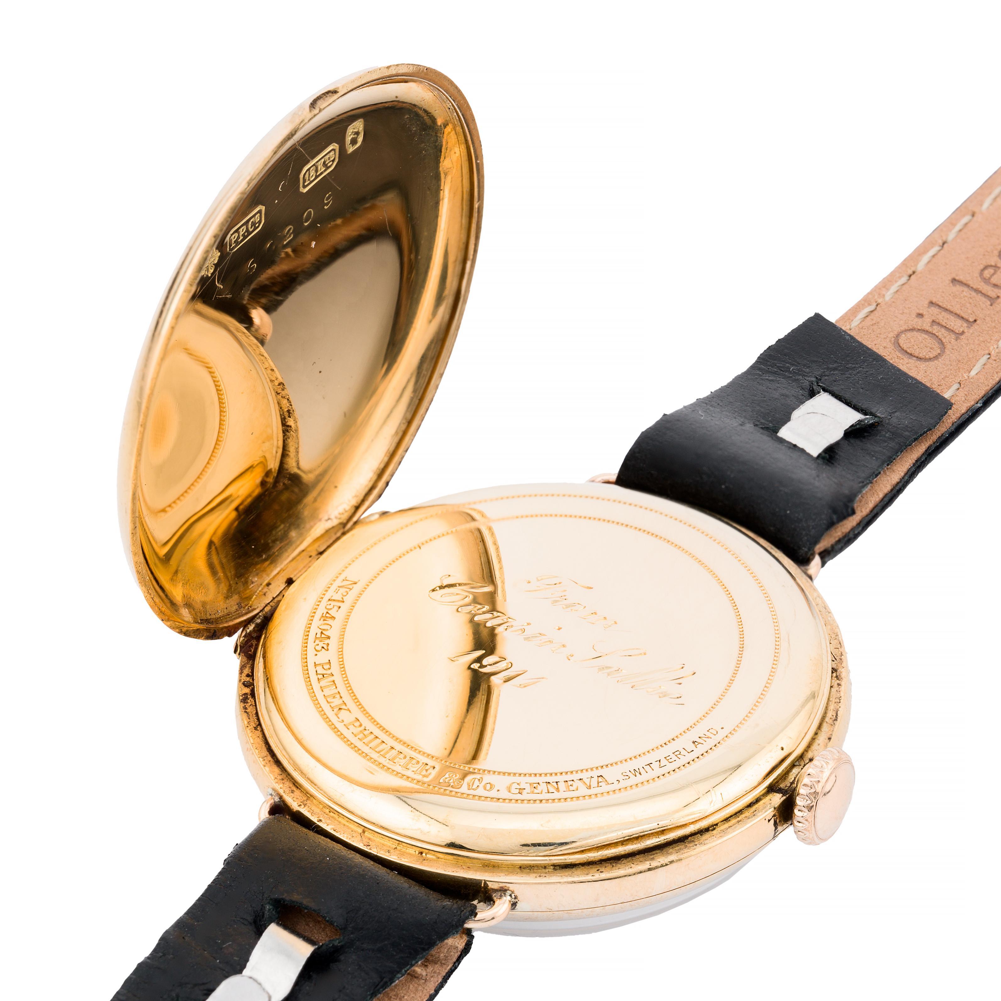 Antique Patek Philippe Wrist Watch Circa 1911 in 18 Karat Yellow Gold 3