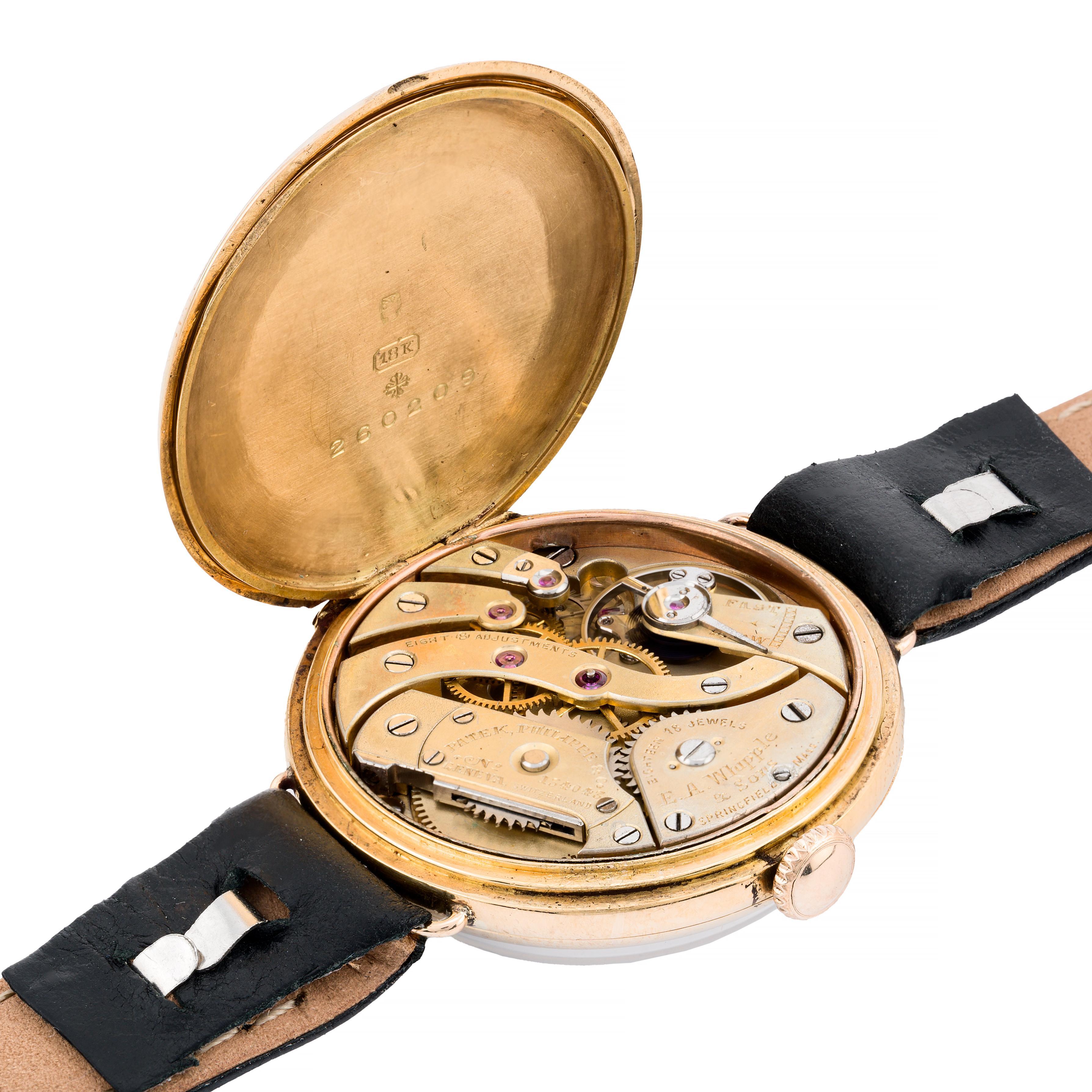 Antique Patek Philippe Wrist Watch Circa 1911 in 18 Karat Yellow Gold 4