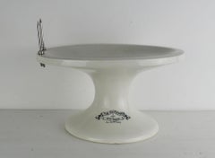 Antique Patented White Ironstone Ham Stand, English, 19th Century