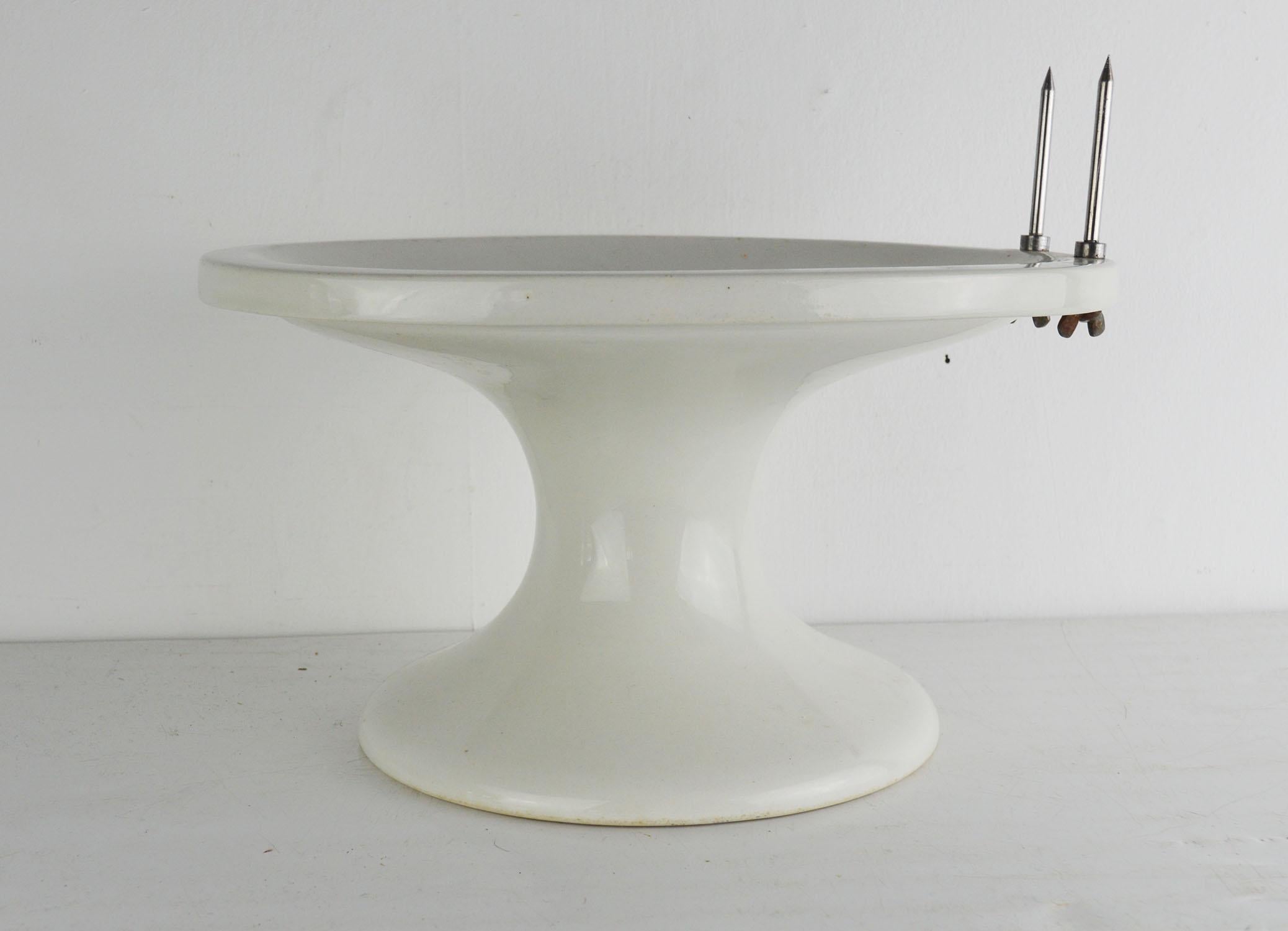 Other Antique Patented White Ironstone Ham Stand, English, 19th Century