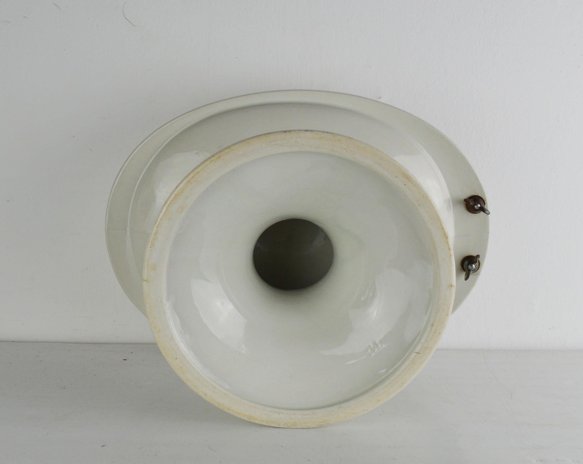 Antique Patented White Ironstone Ham Stand, English, 19th Century In Good Condition In St Annes, Lancashire