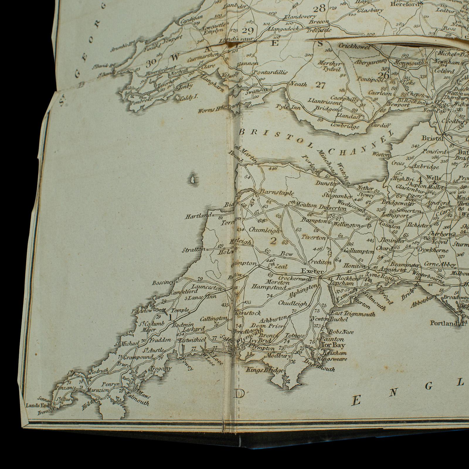 Paper Antique Paterson's Guide to Britain, English, Maps, Georgian, Published 1811 For Sale