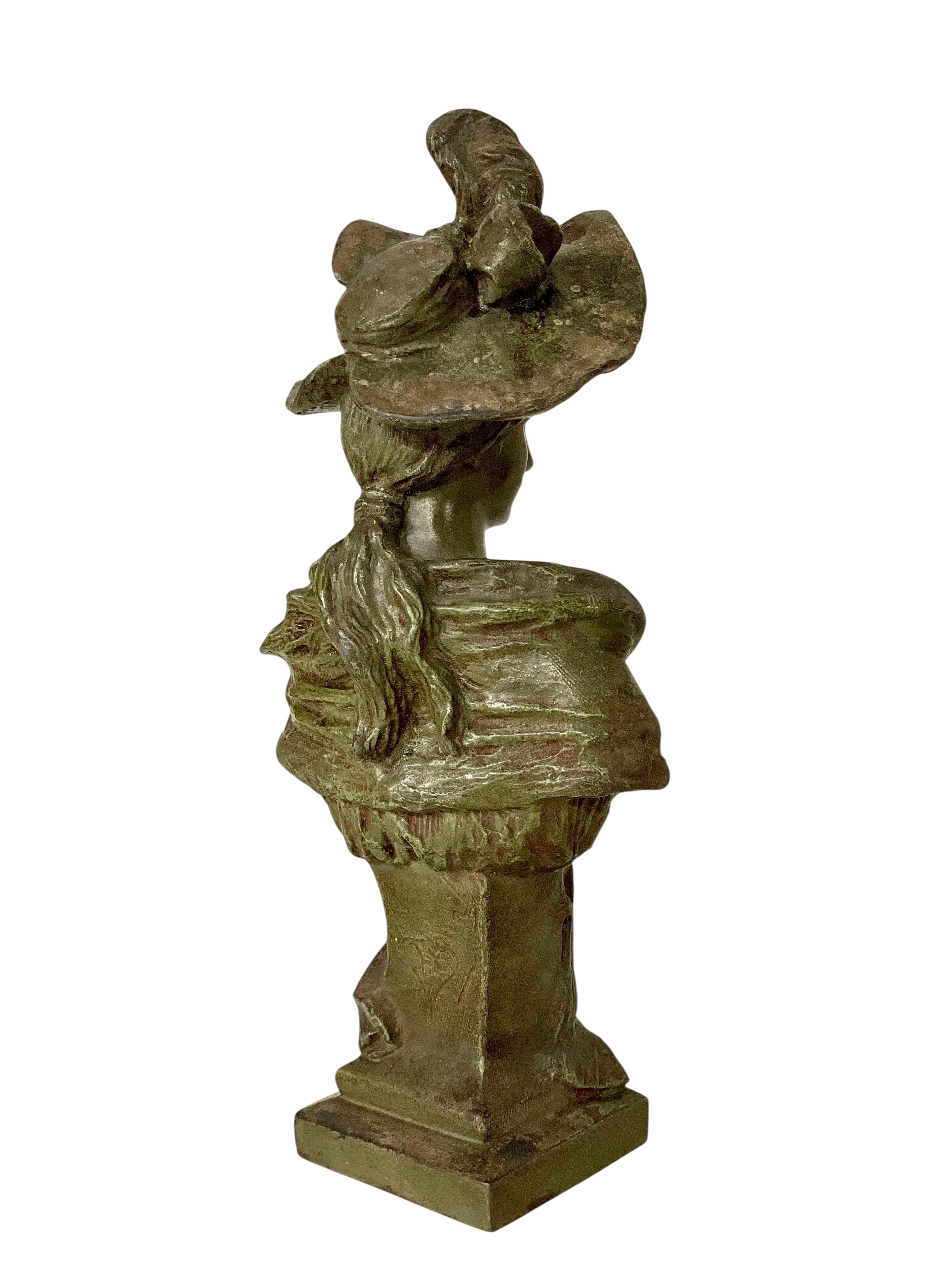 Antico busto in bronzo patinato di Pedro Ramón José Rigual, CIRCA 1900 in vendita 3