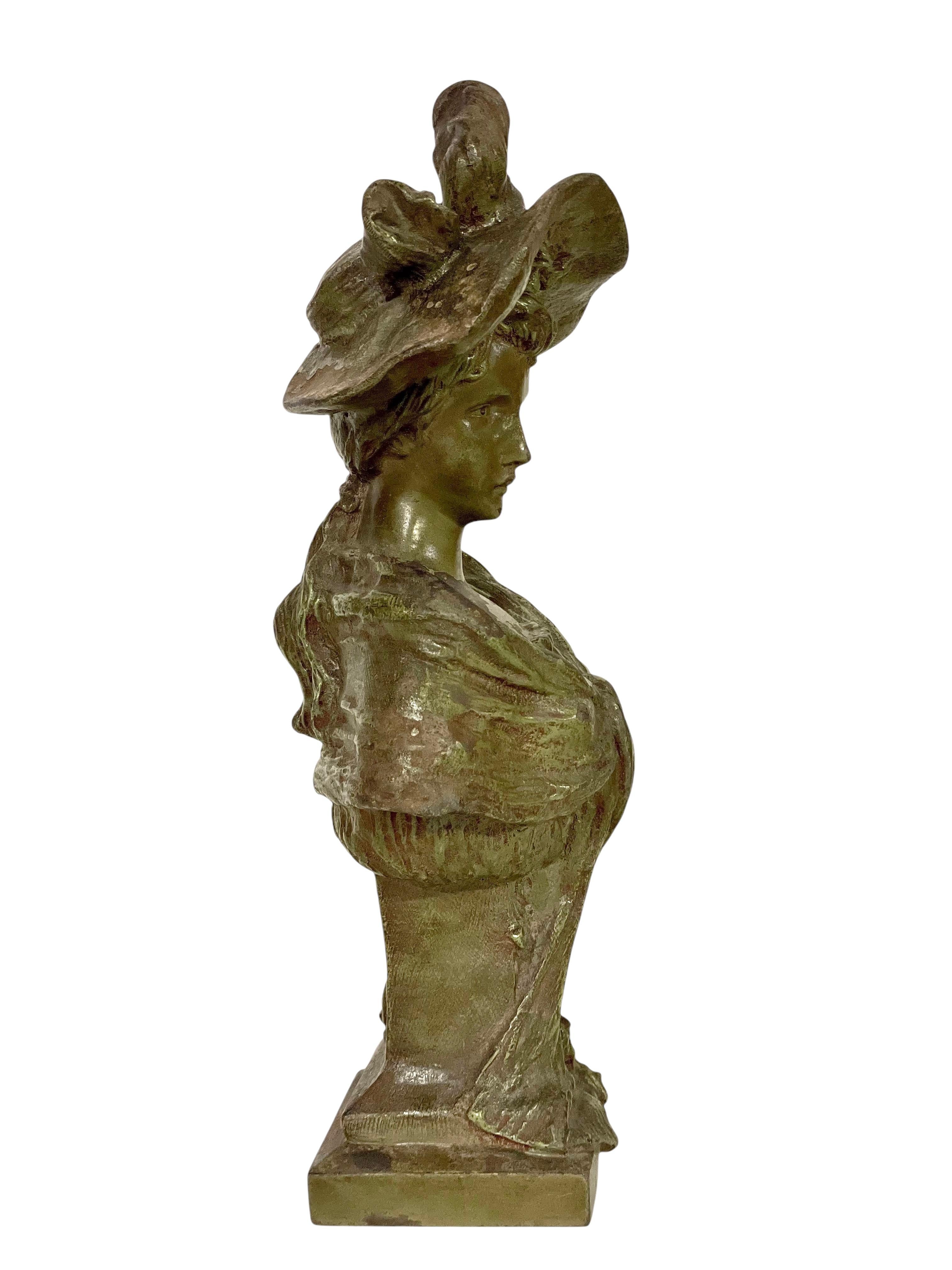 Antico busto in bronzo patinato di Pedro Ramón José Rigual, CIRCA 1900 in vendita 4