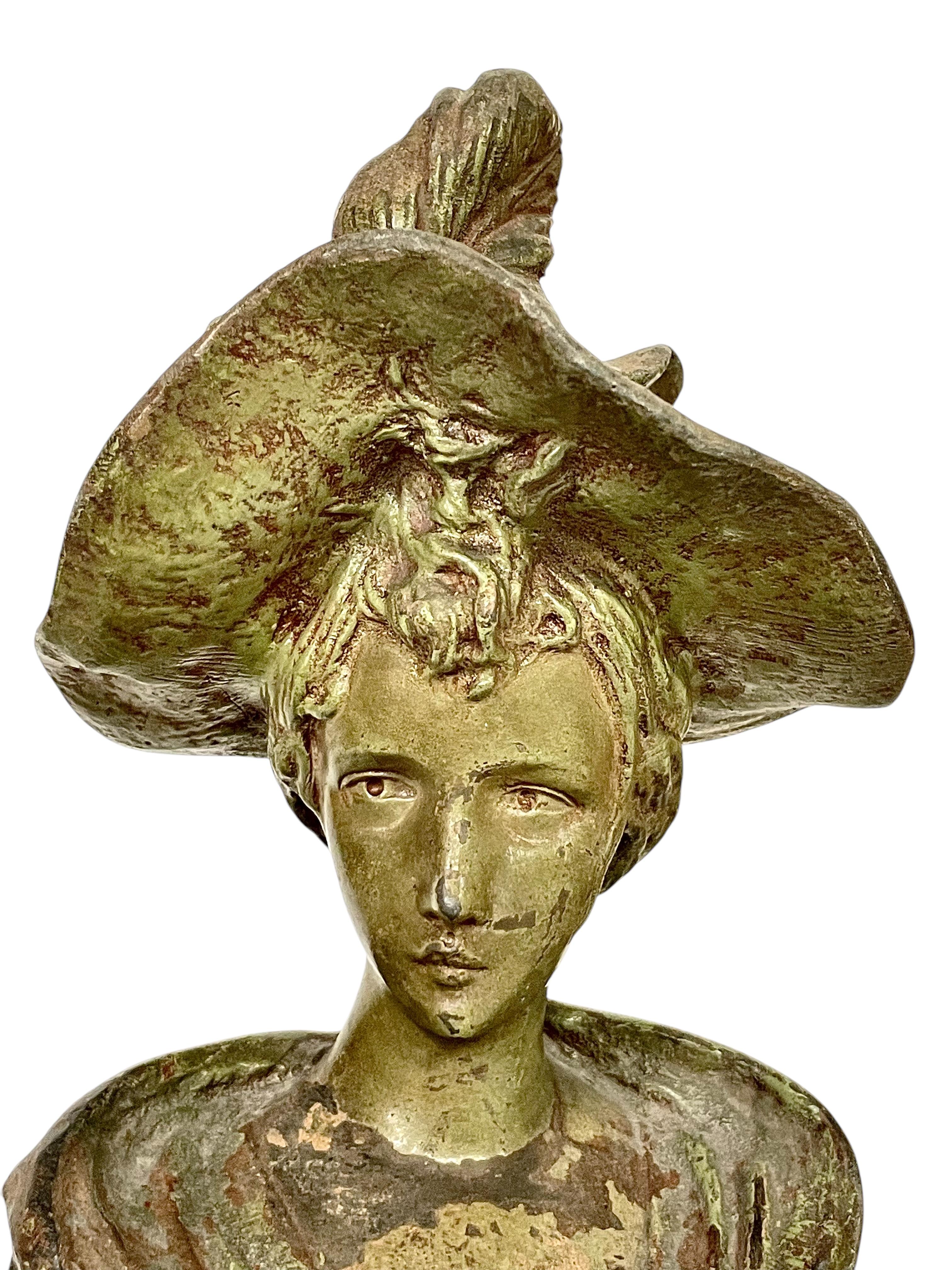 Antico busto in bronzo patinato di Pedro Ramón José Rigual, CIRCA 1900 in vendita 9