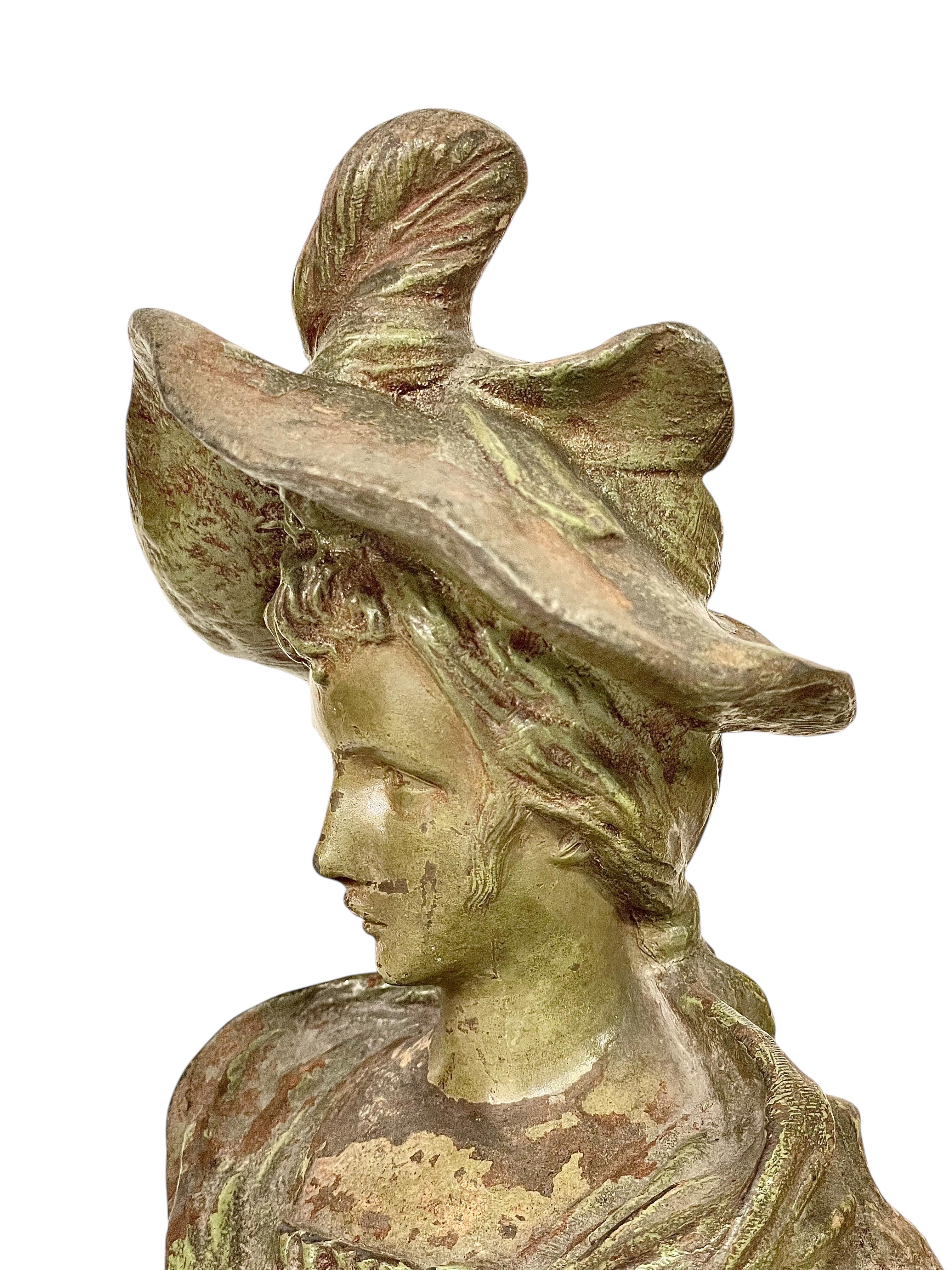 Antico busto in bronzo patinato di Pedro Ramón José Rigual, CIRCA 1900 in vendita 10