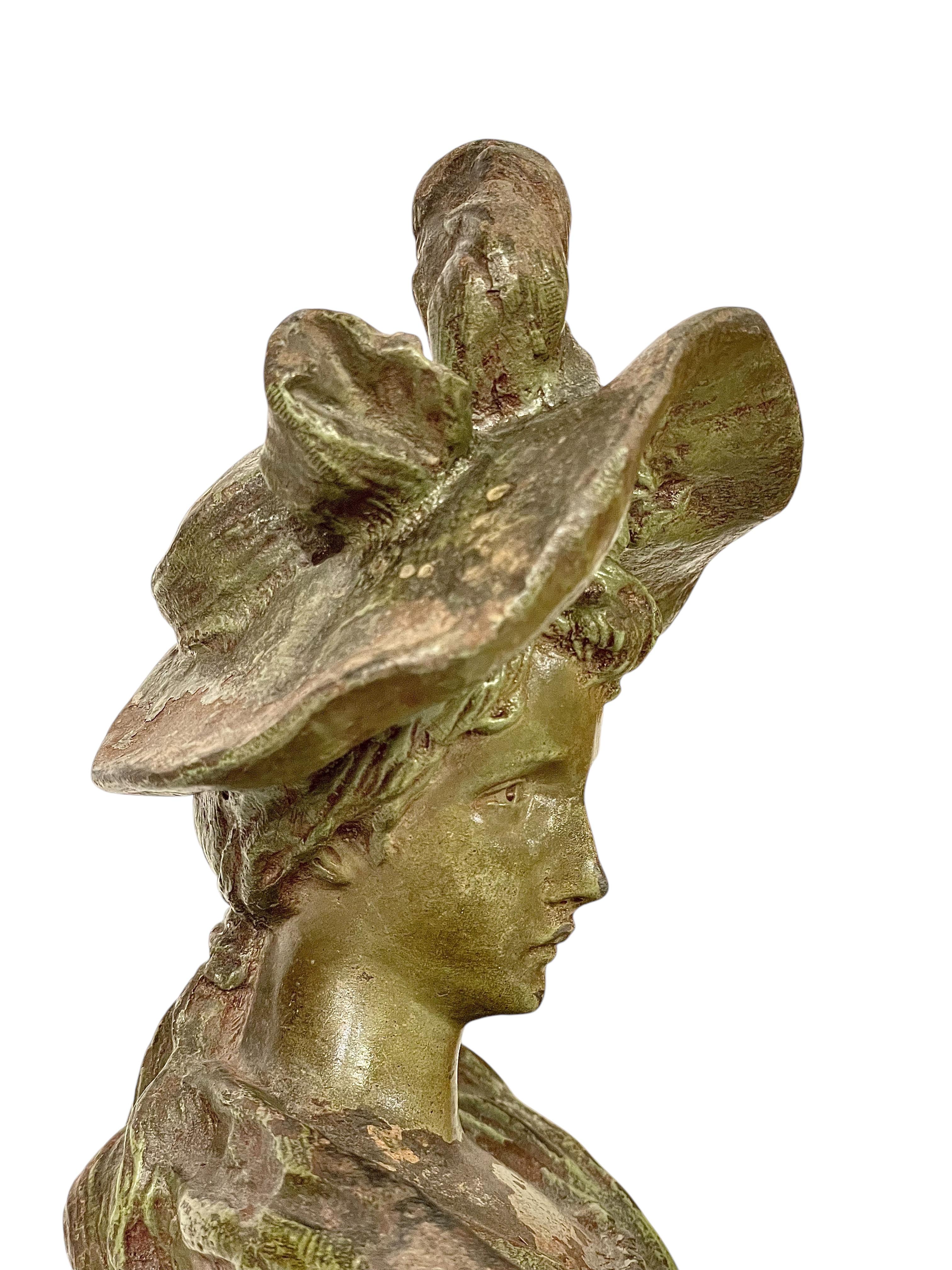 Antico busto in bronzo patinato di Pedro Ramón José Rigual, CIRCA 1900 in vendita 11