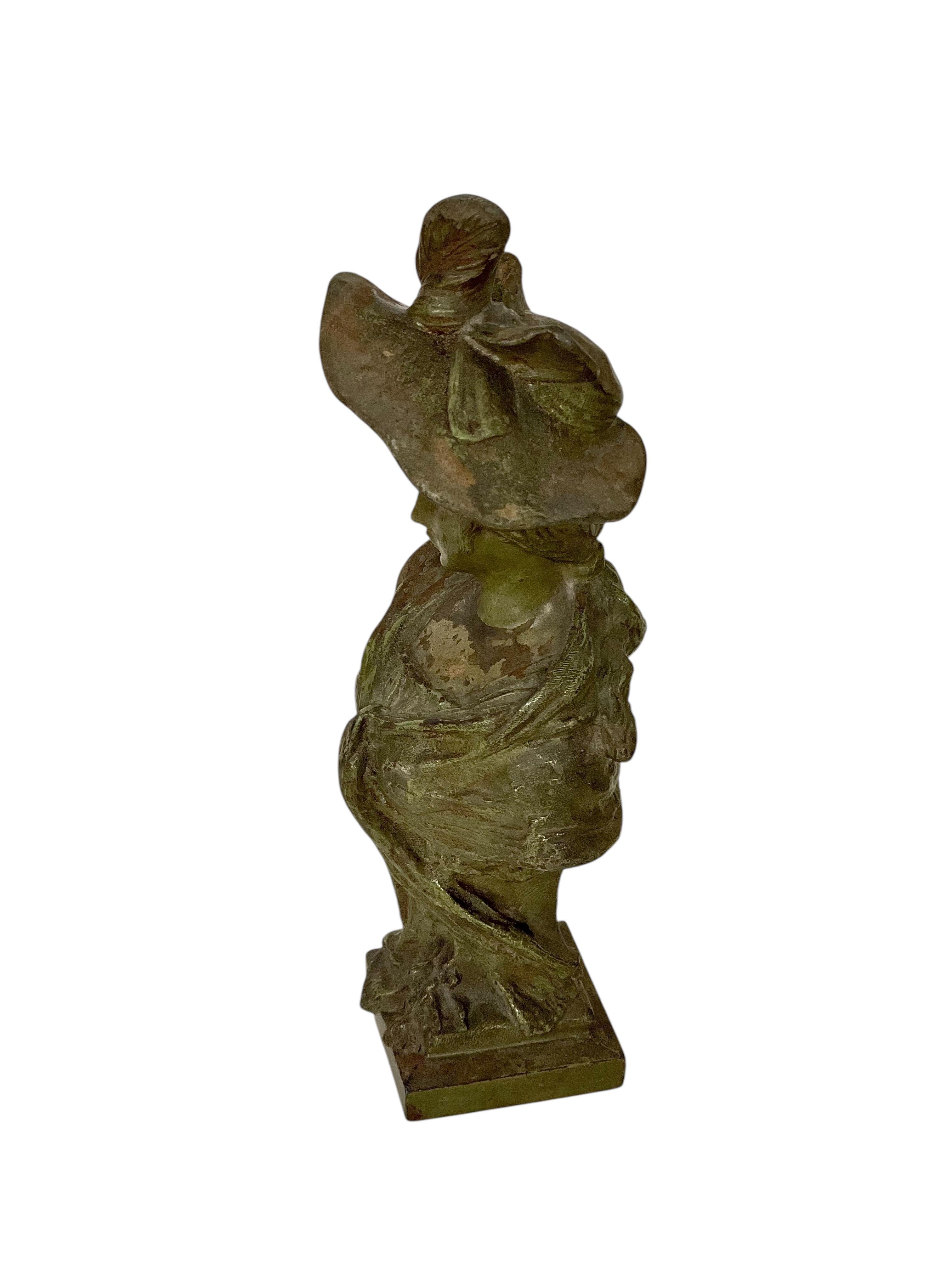 Bronzo Antico busto in bronzo patinato di Pedro Ramón José Rigual, CIRCA 1900 in vendita