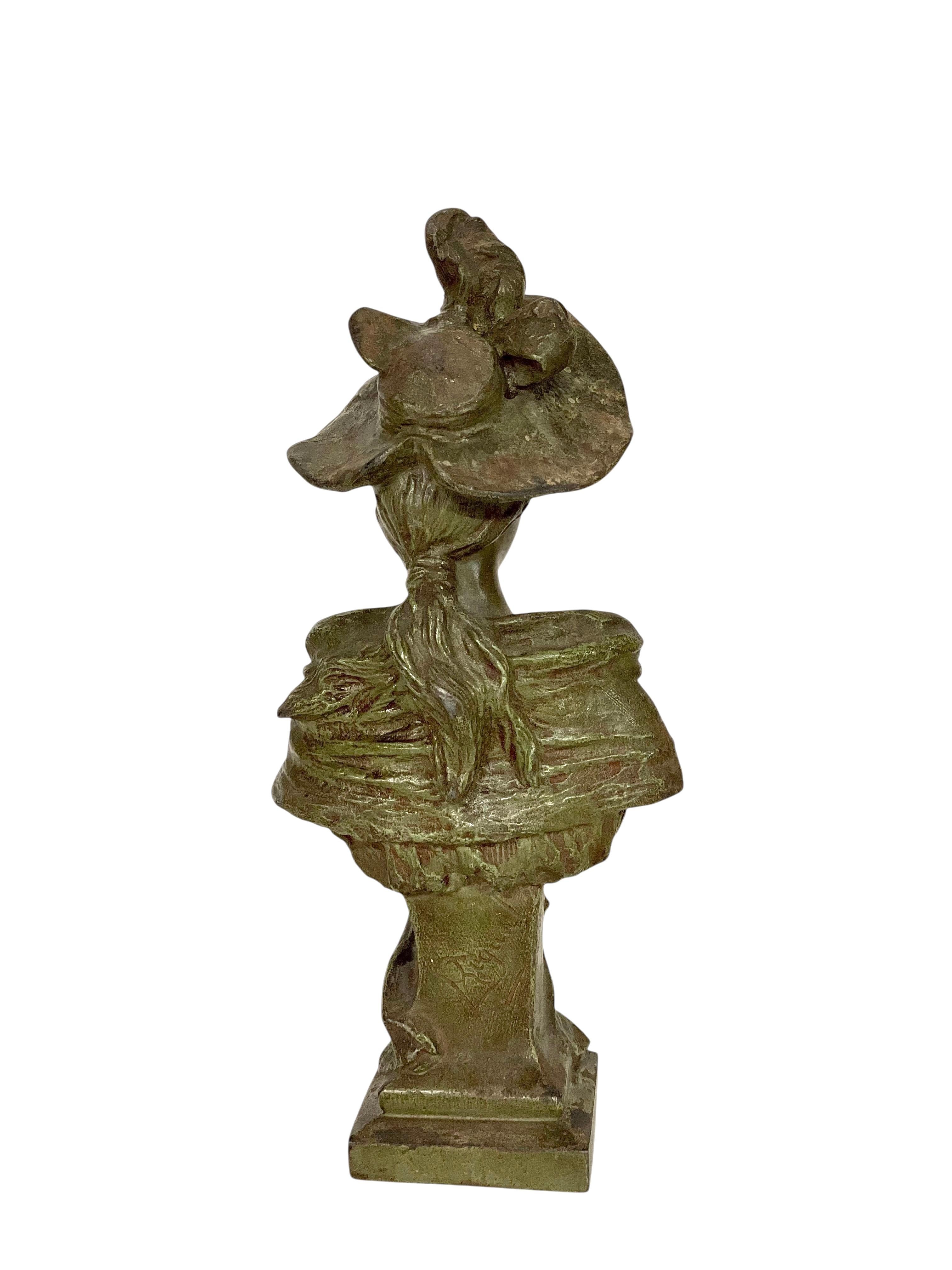 Antico busto in bronzo patinato di Pedro Ramón José Rigual, CIRCA 1900 in vendita 1