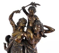 Patinated Bronze Group Sculpture of "The Triumph of Bacchus" 19th Century