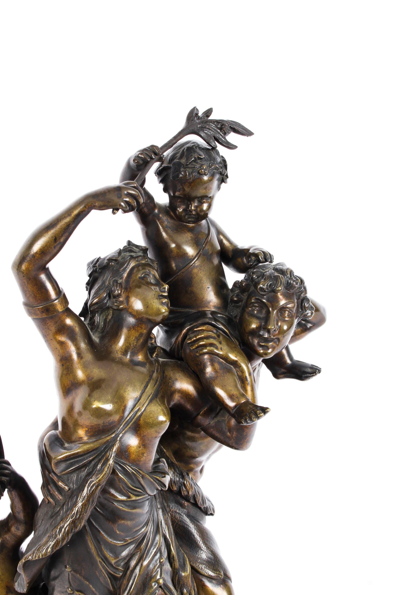 Mid-19th Century Patinated Bronze Group Sculpture of 
