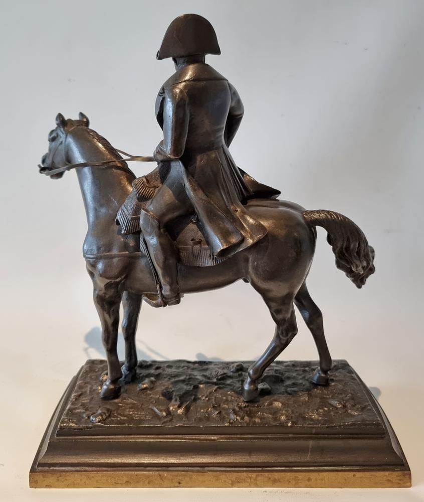 French Antique Patinated bronze of Napoleon on Horseback