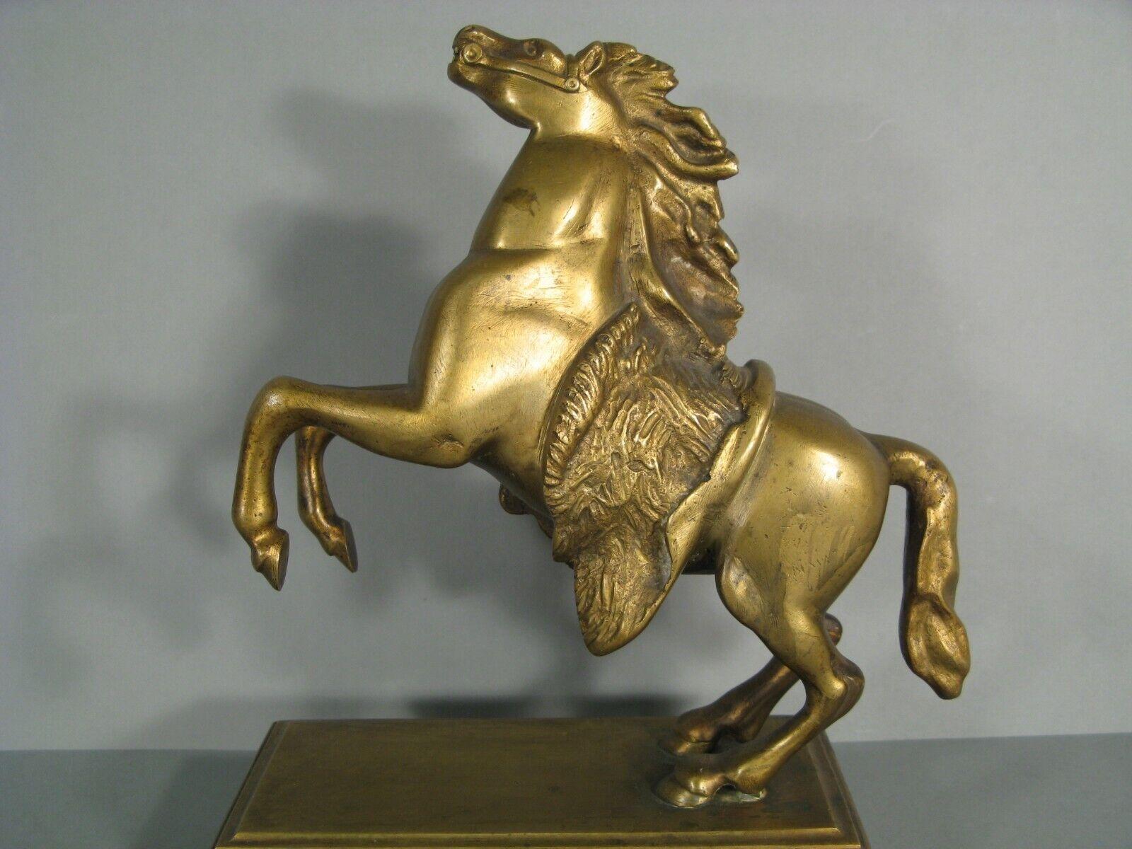 Antique Patinated Bronze Rearing Horse Sculpture - 1Y155 1