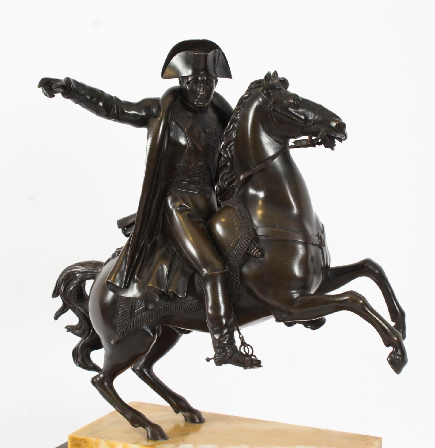 Antique Patinated Bronze  Statue of Napoleon Bonaparte C1870 19th Century In Good Condition In London, GB