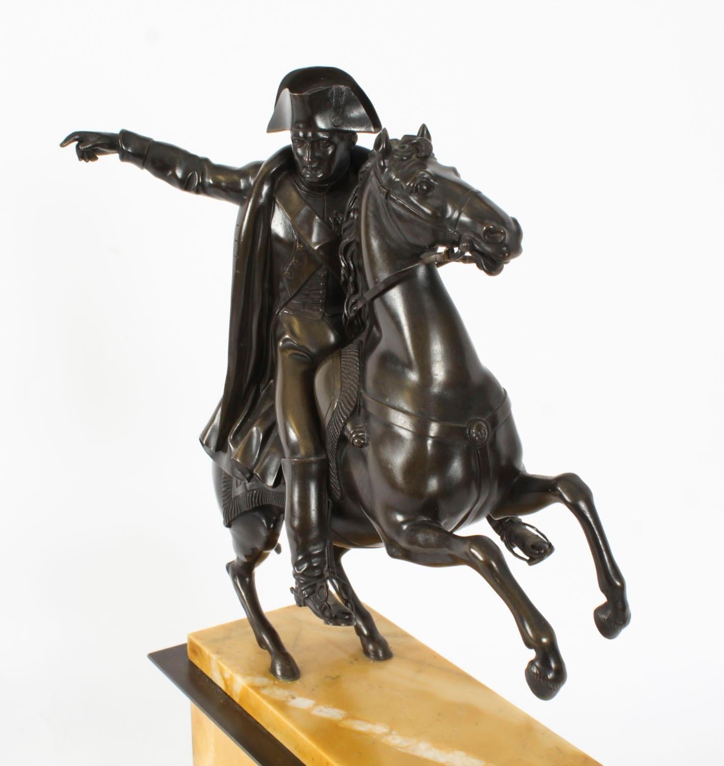 Antique Patinated Bronze  Statue of Napoleon Bonaparte C1870 19th Century 1