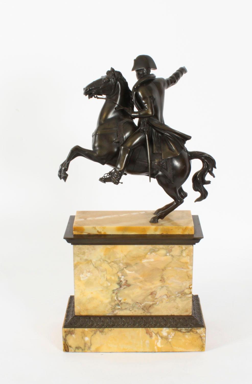 Antique Patinated Bronze  Statue of Napoleon Bonaparte C1870 19th Century 4