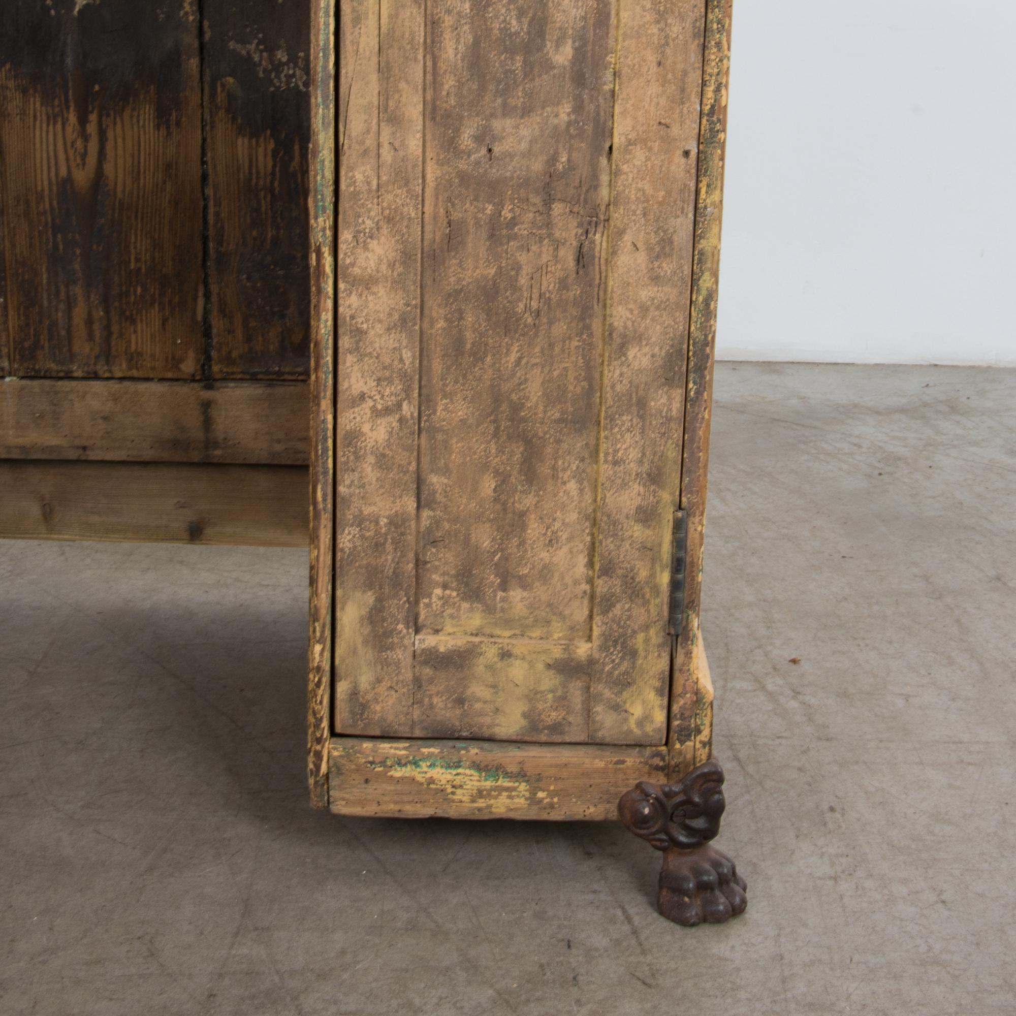 Antique Patinated French Clawfoot Desk 5