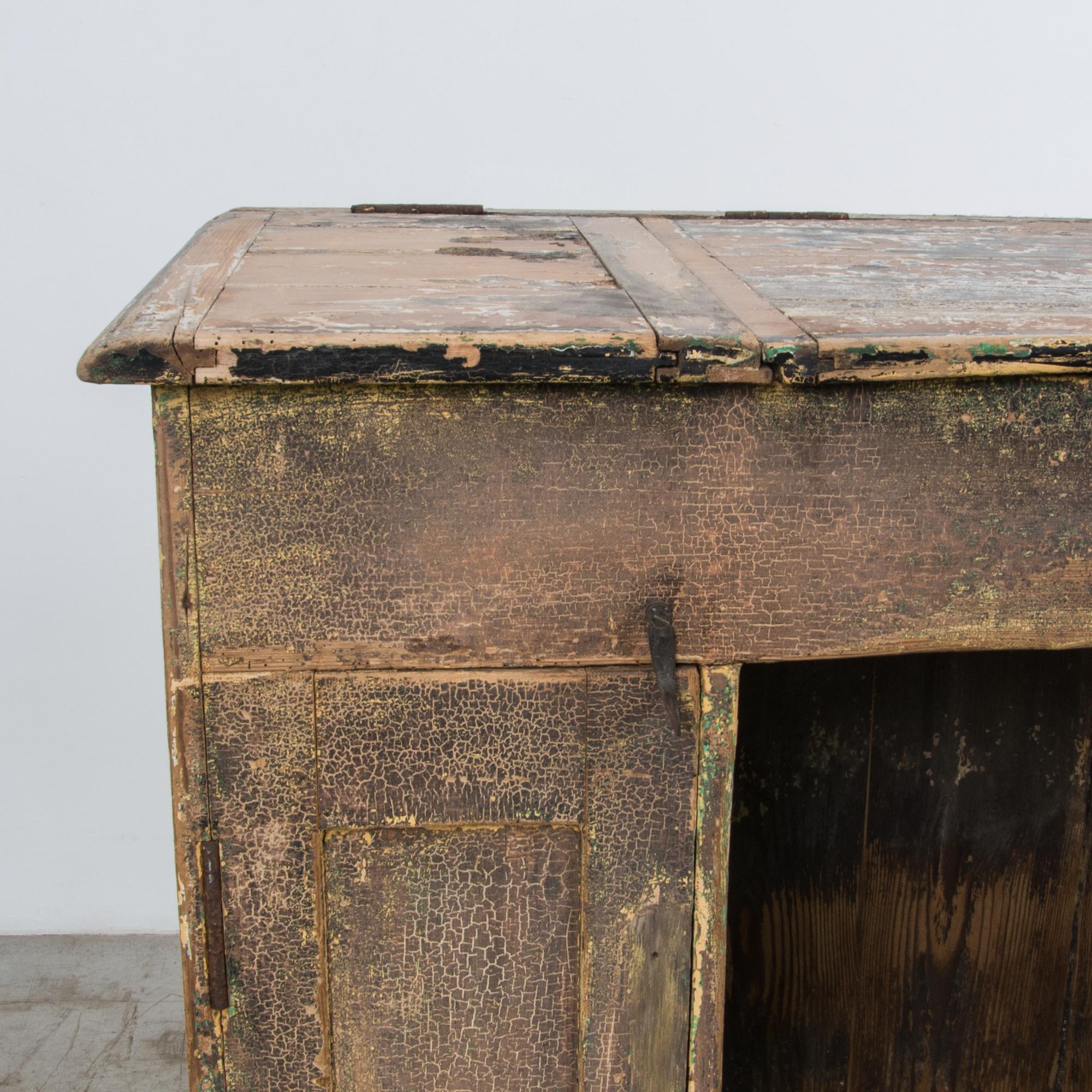 Early 20th Century Antique Patinated French Clawfoot Desk