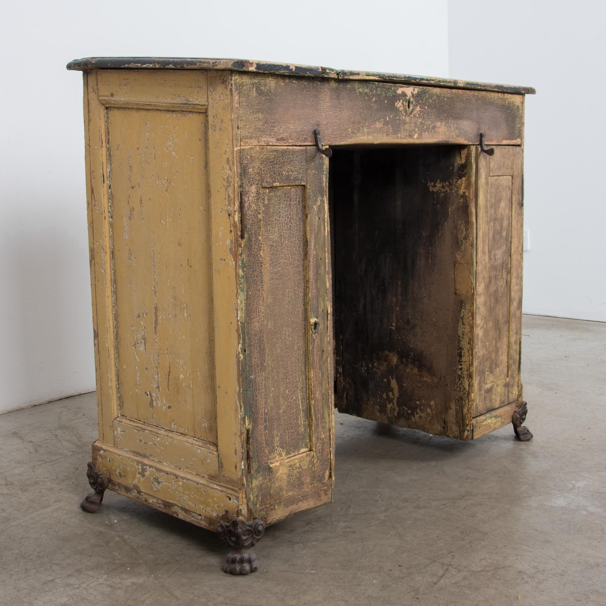 Iron Antique Patinated French Clawfoot Desk
