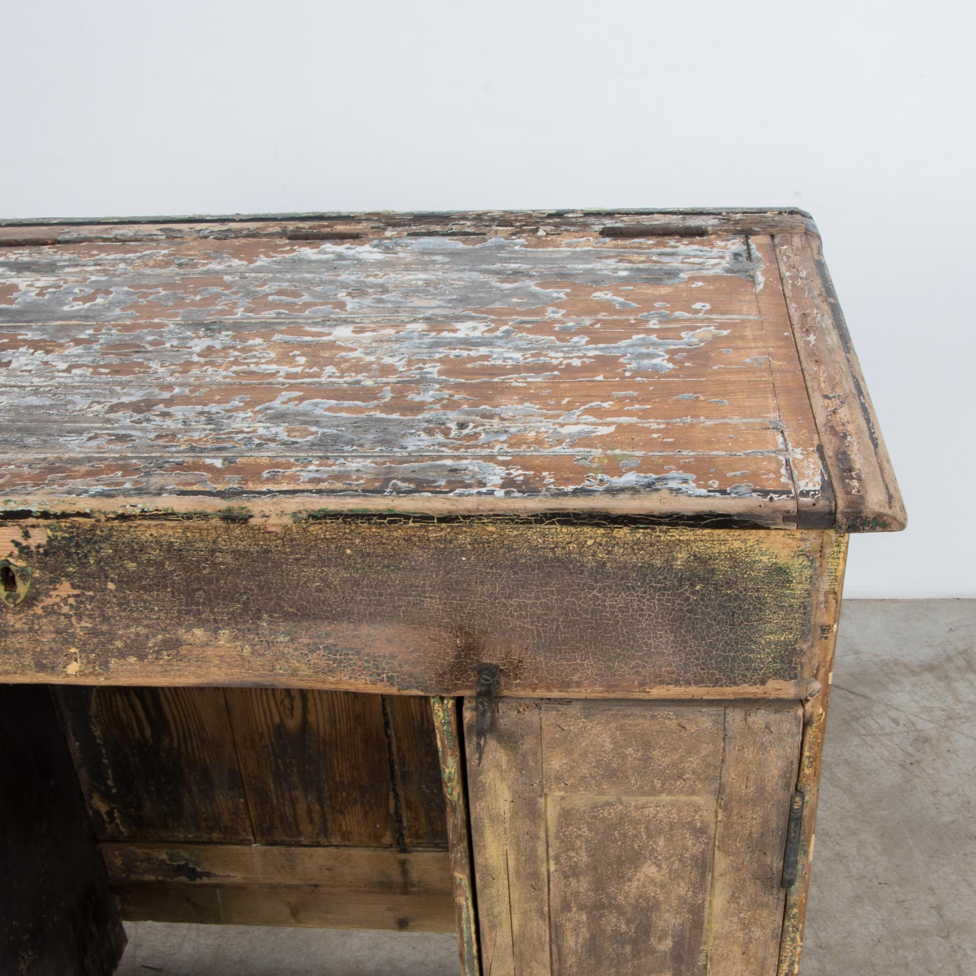Antique Patinated French Clawfoot Desk 2