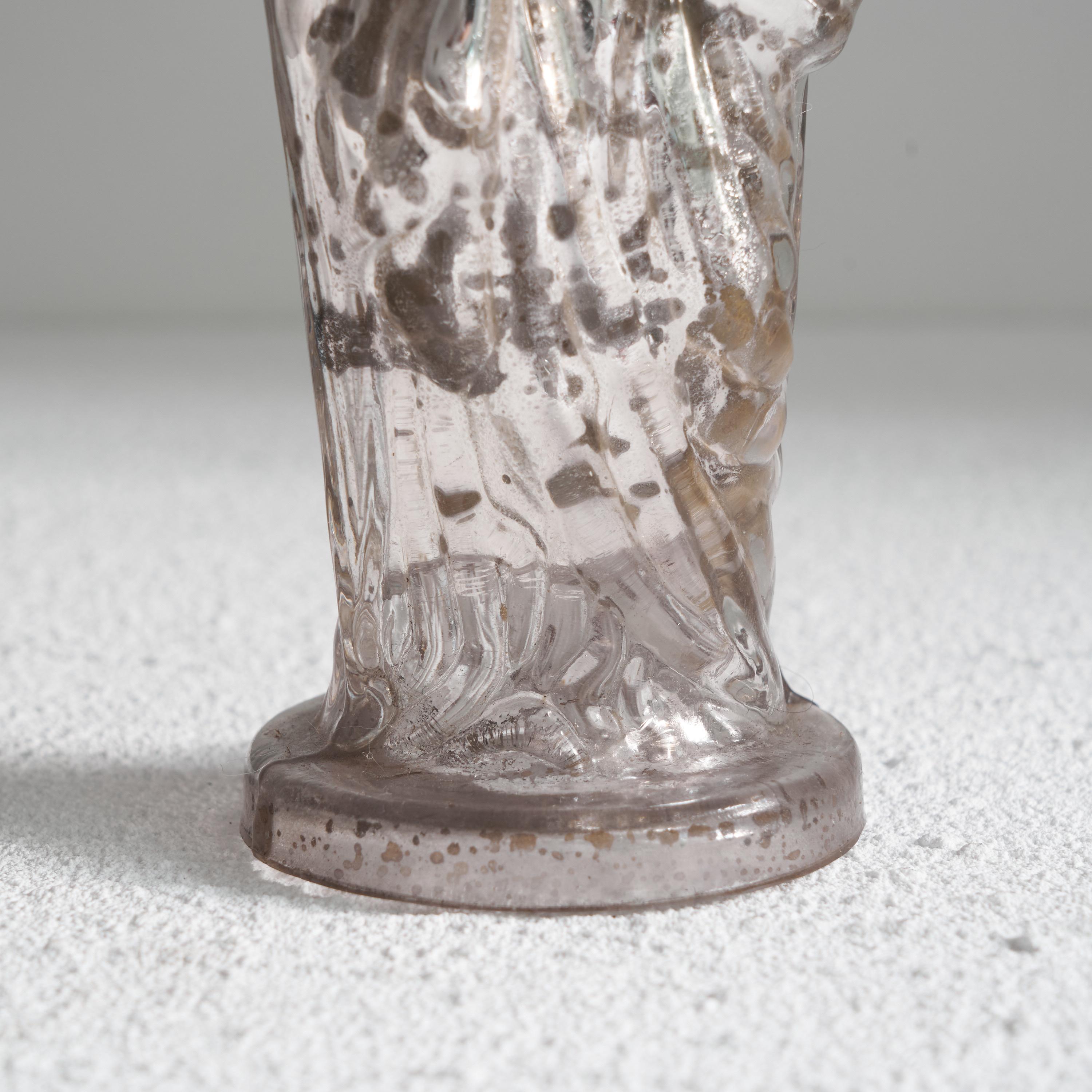 Antique Patinated Mercury Glass Madonna with Child 1