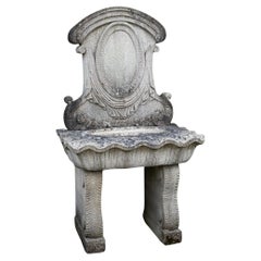 Fontana da parete patinata antica, 20° secolo