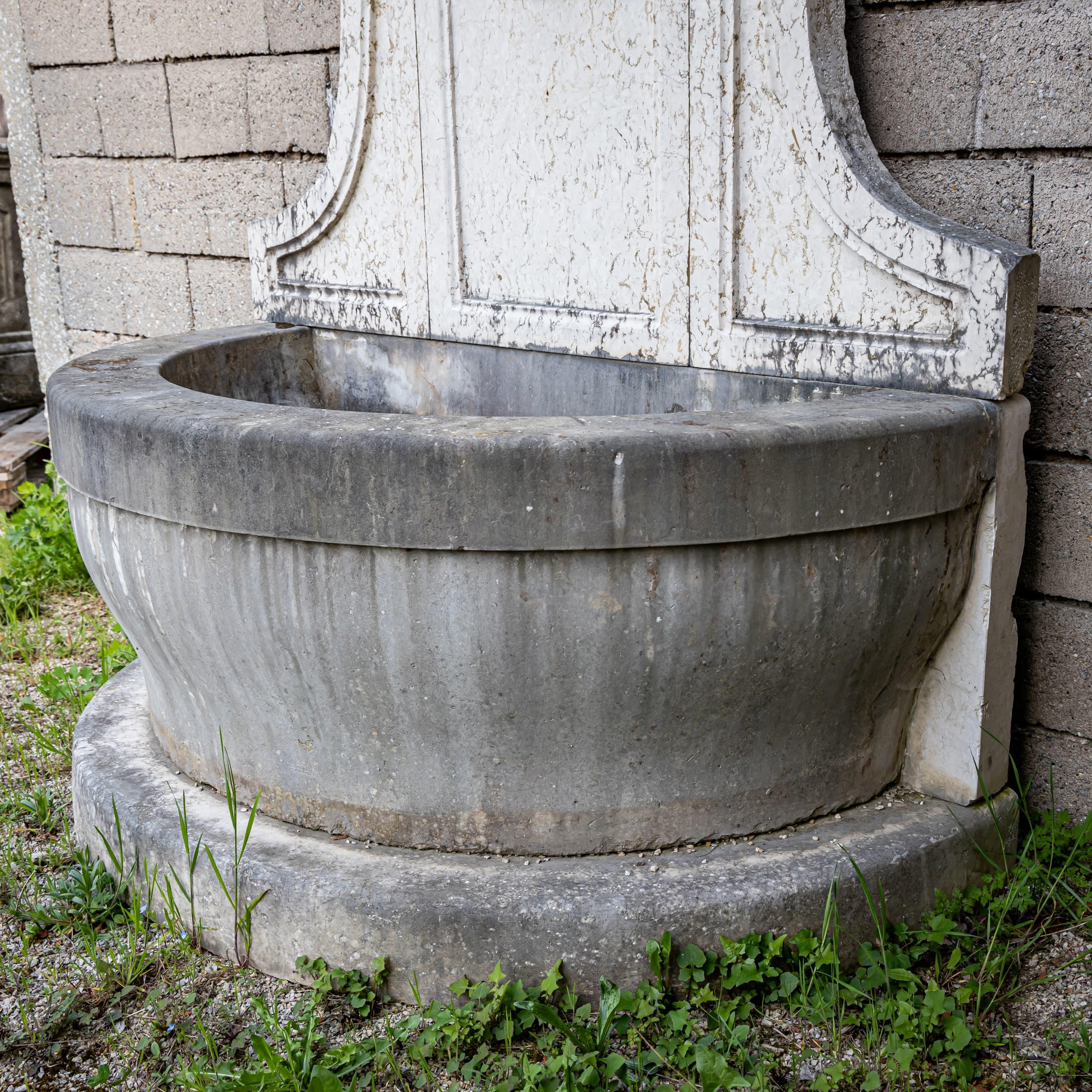 Renaissance Antique-patinated Wall fountain, 21st Century For Sale
