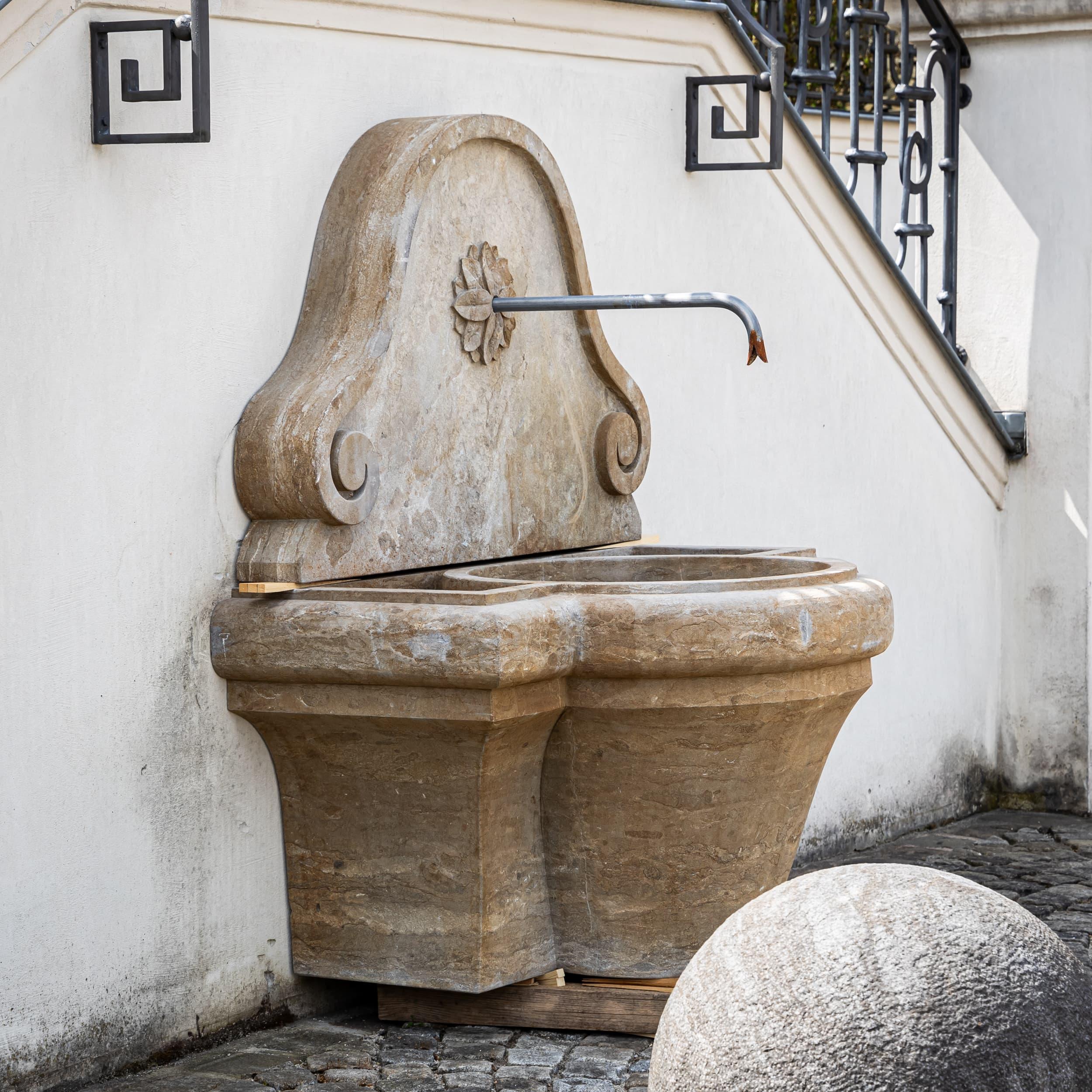 Chinese Antique-patinated Wall fountain, 21st Century For Sale