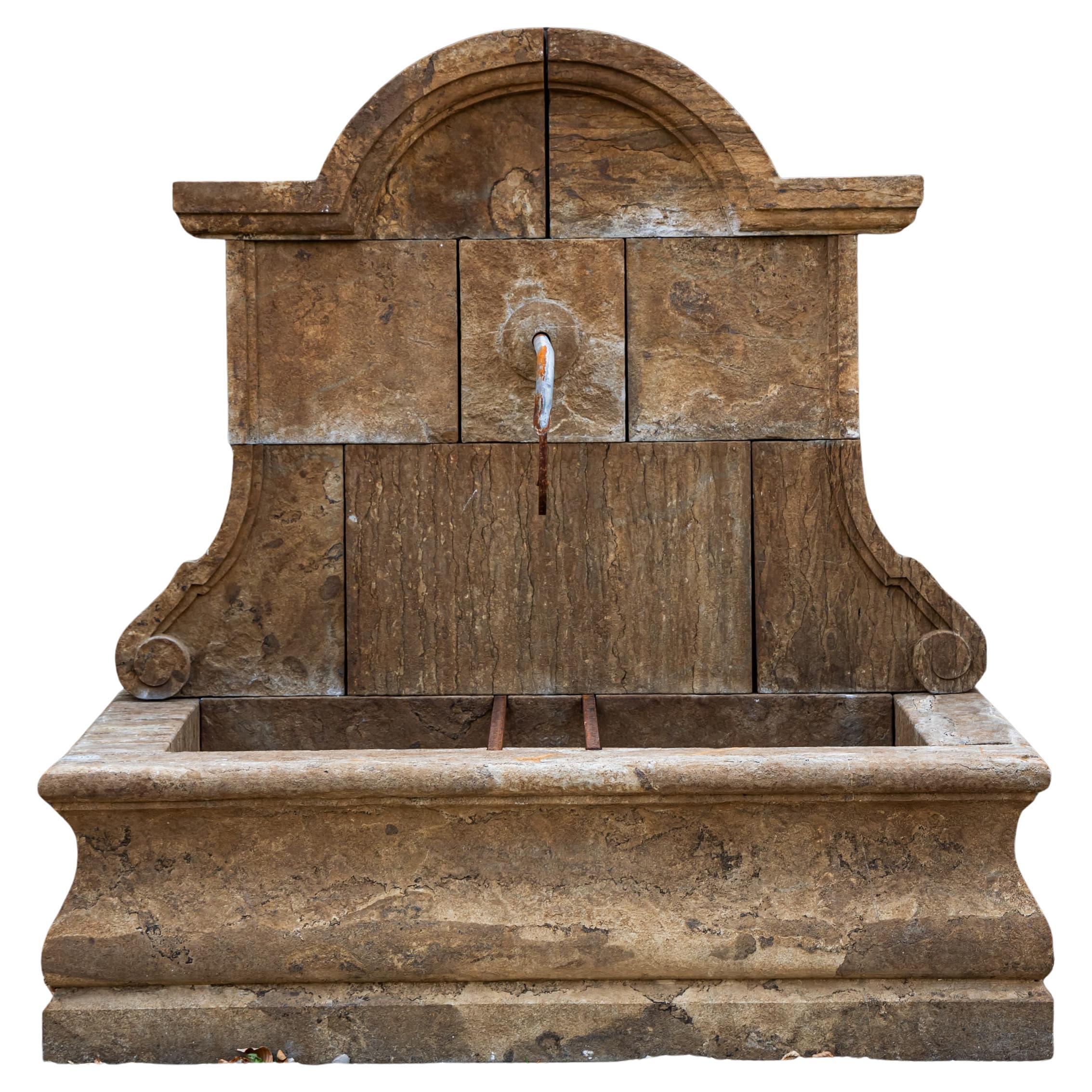 Antique-patinated Wall fountain, Renaissance Style, 21st Century