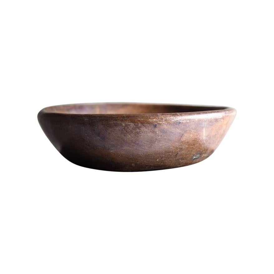 Antique Patinated Wooden Bowl, 19th Century